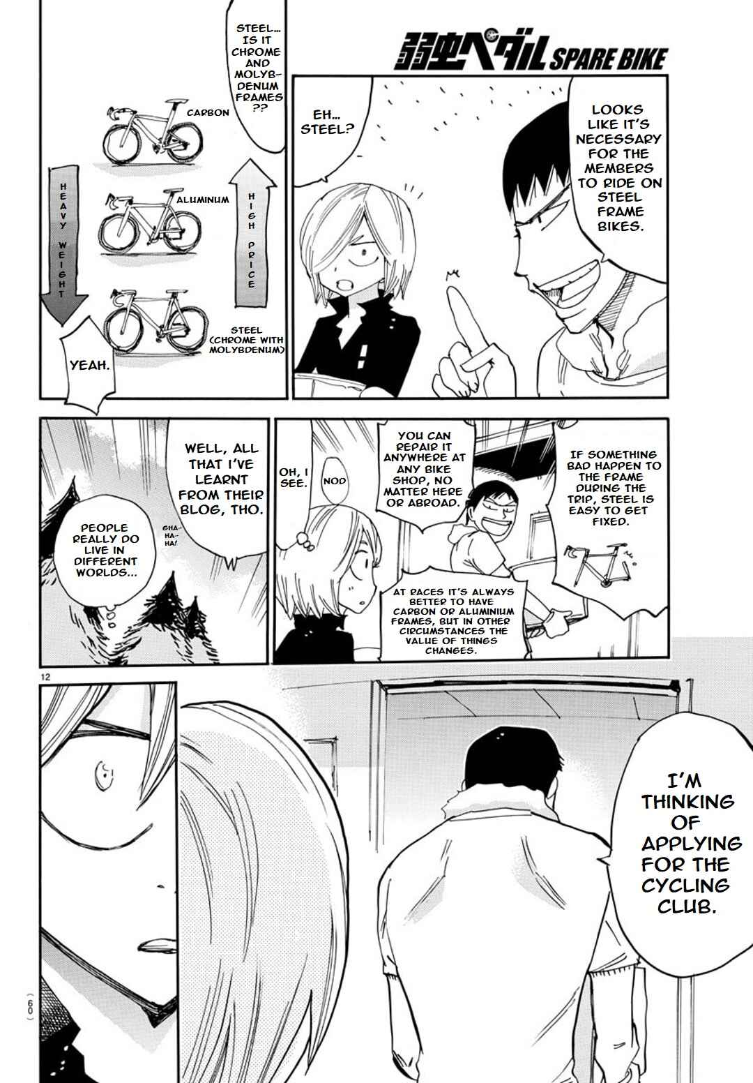 Page 12 Chapter 94 Yowamushi Pedal - Spare Bike