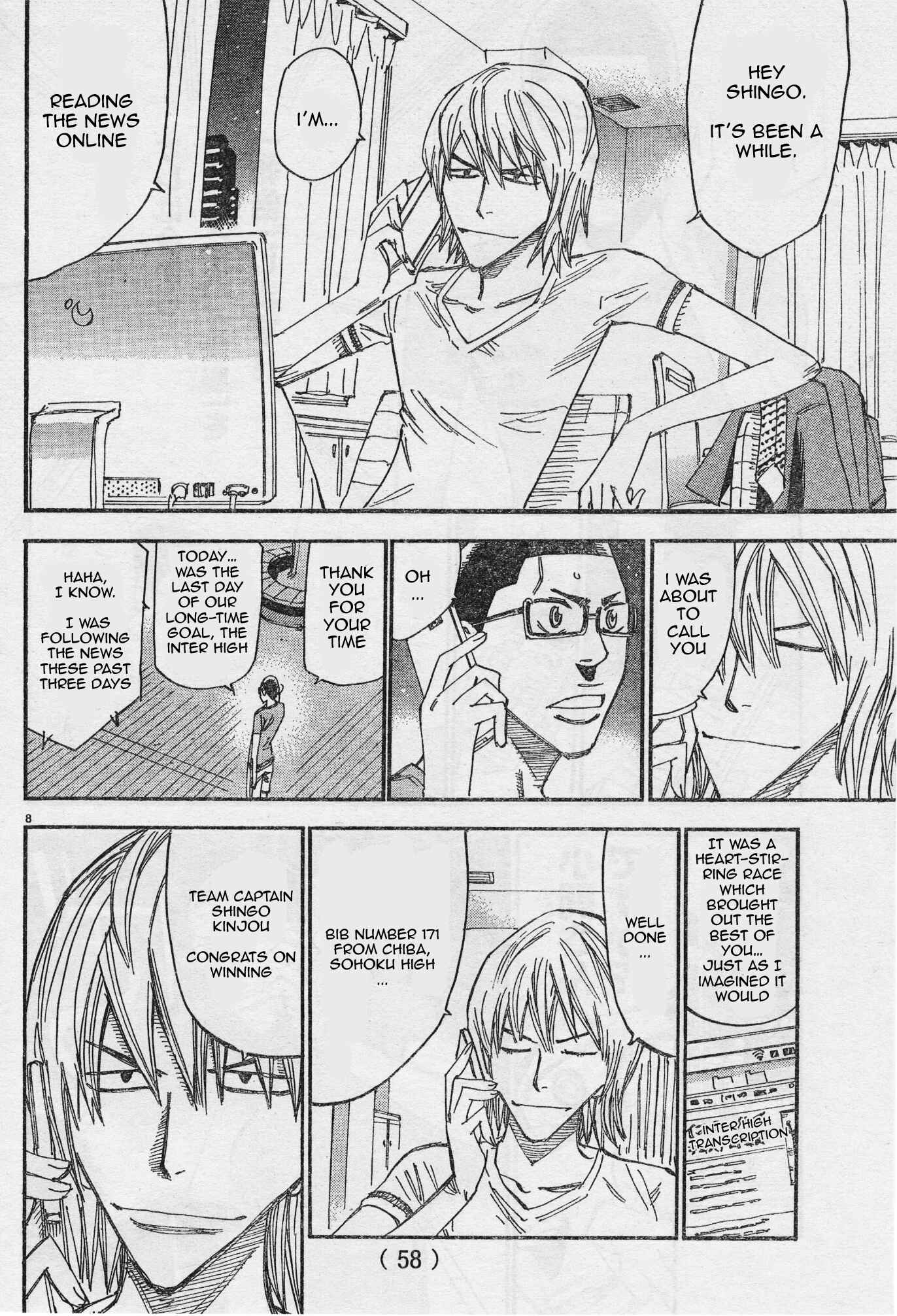 Page 8 Chapter 30 Yowamushi Pedal - Spare Bike