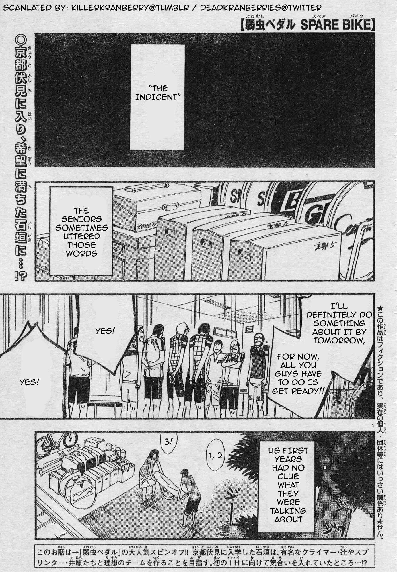 Page 1 Chapter 34 Yowamushi Pedal - Spare Bike