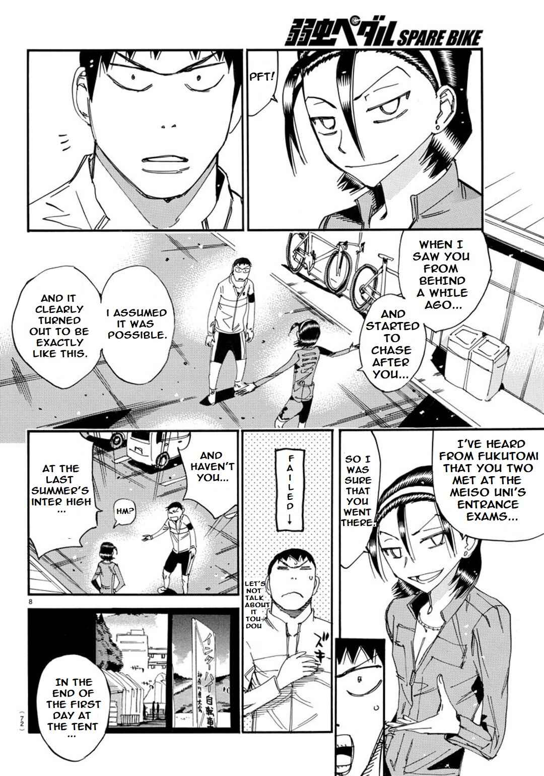 Page 8 Chapter 99 Yowamushi Pedal - Spare Bike
