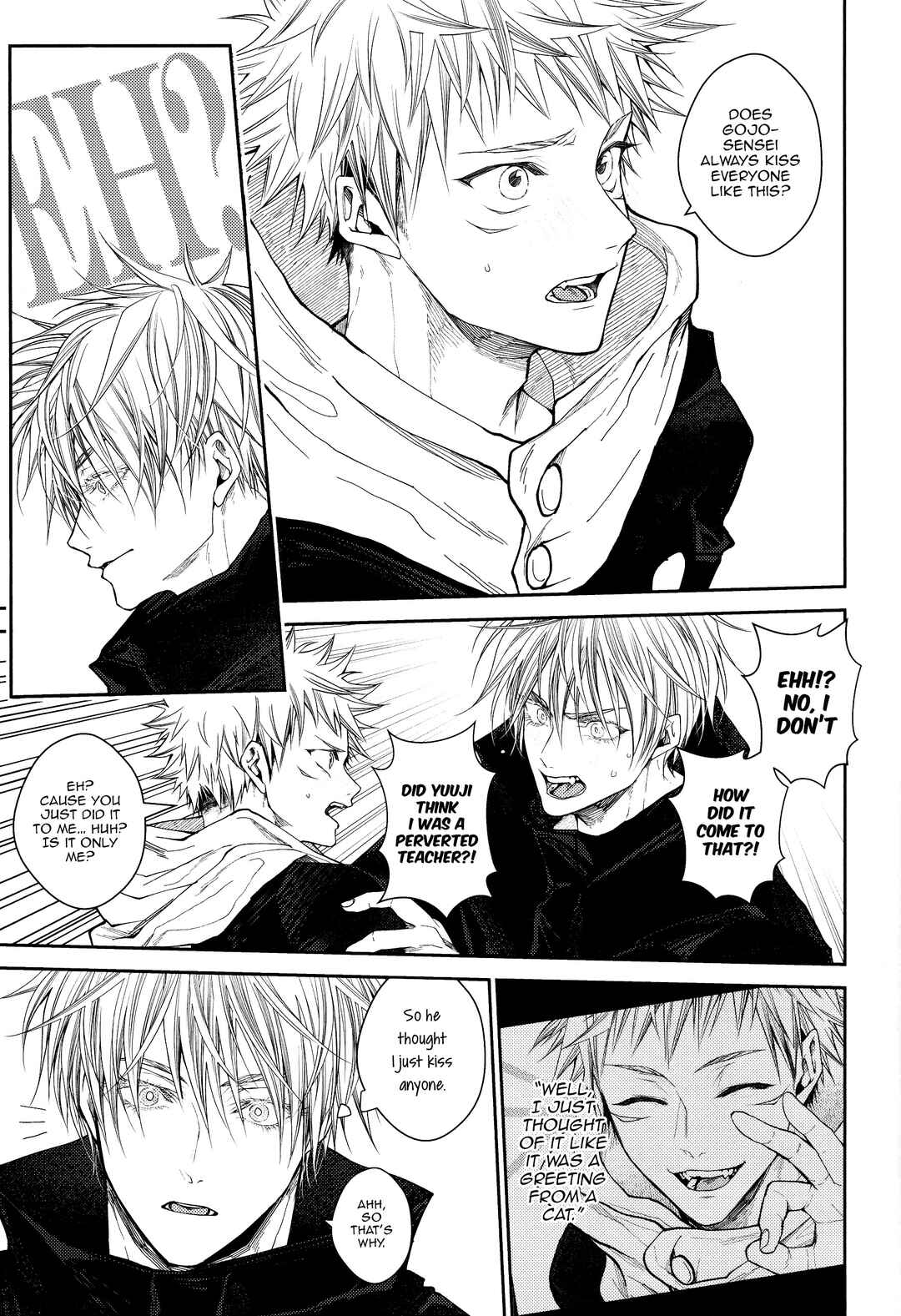 Page 22 Chapter Unknown_0a6a Jujutsu Kaisen - Kiss Me Tender Plus!! (Doujinshi)