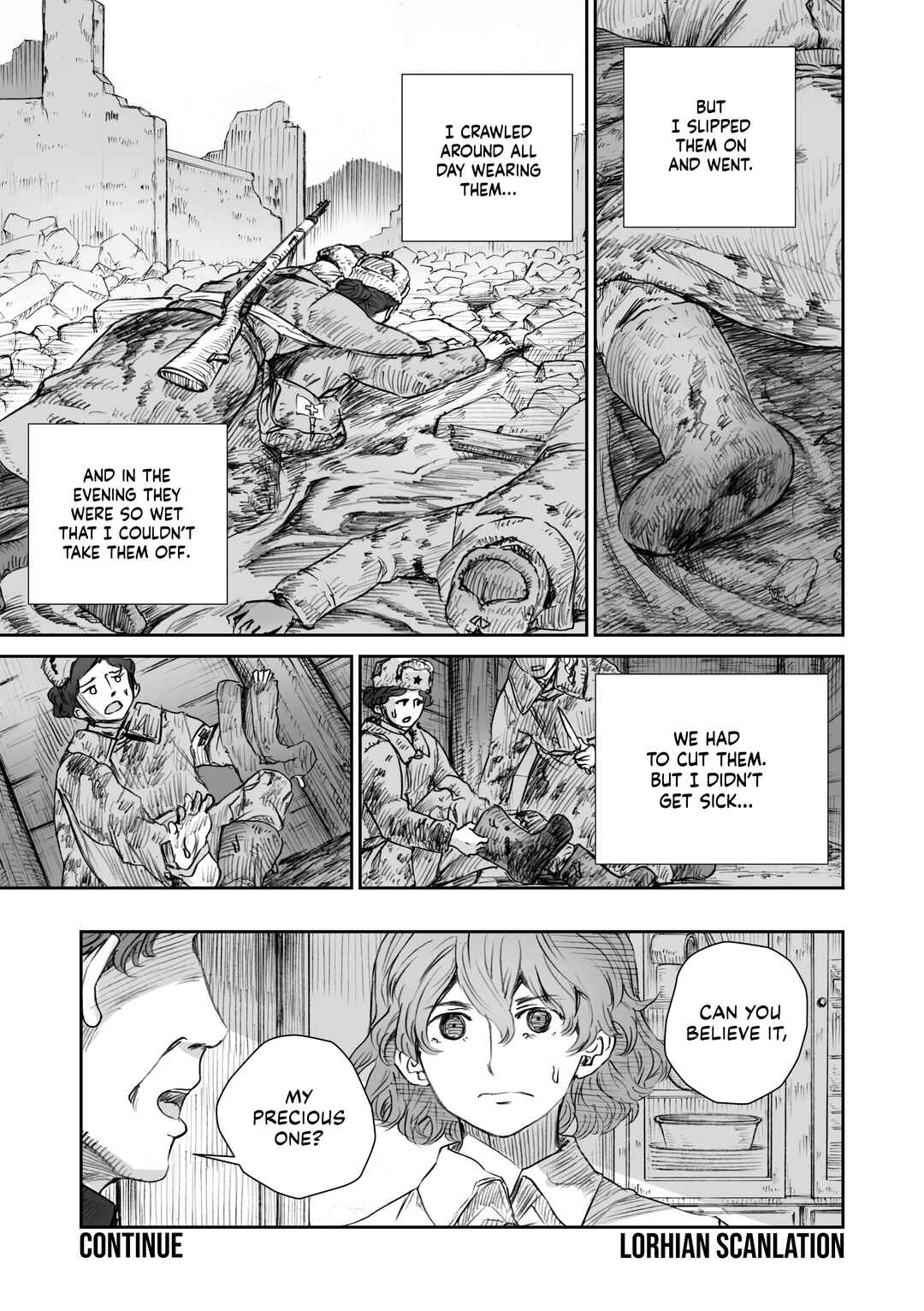 Page 18 Chapter 16.2 Sensou wa Onna no Kao wo Shiteinai