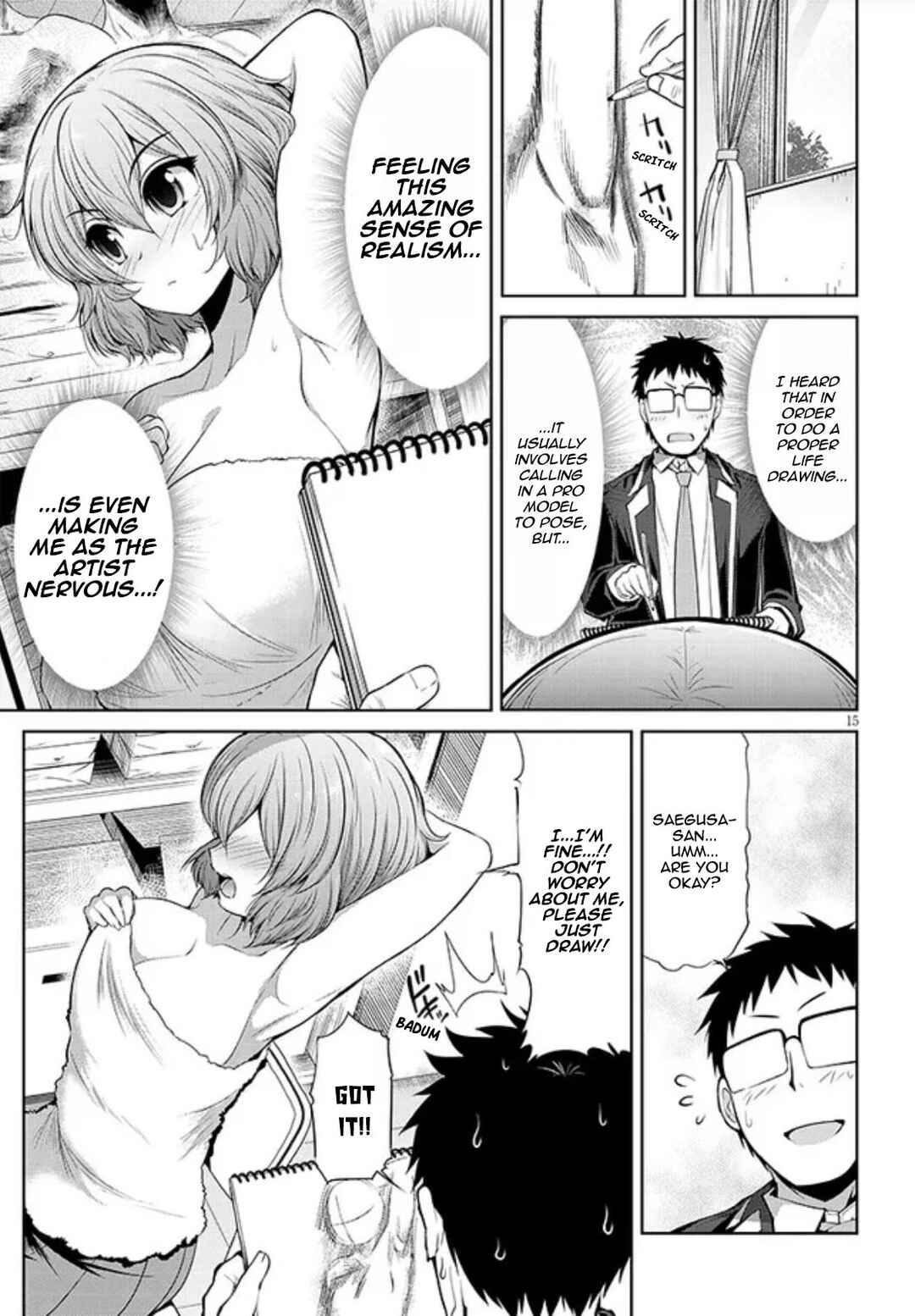 Page 15 Chapter 3 Saegusa-san wa Megane-senpai to Koi wo Egaku