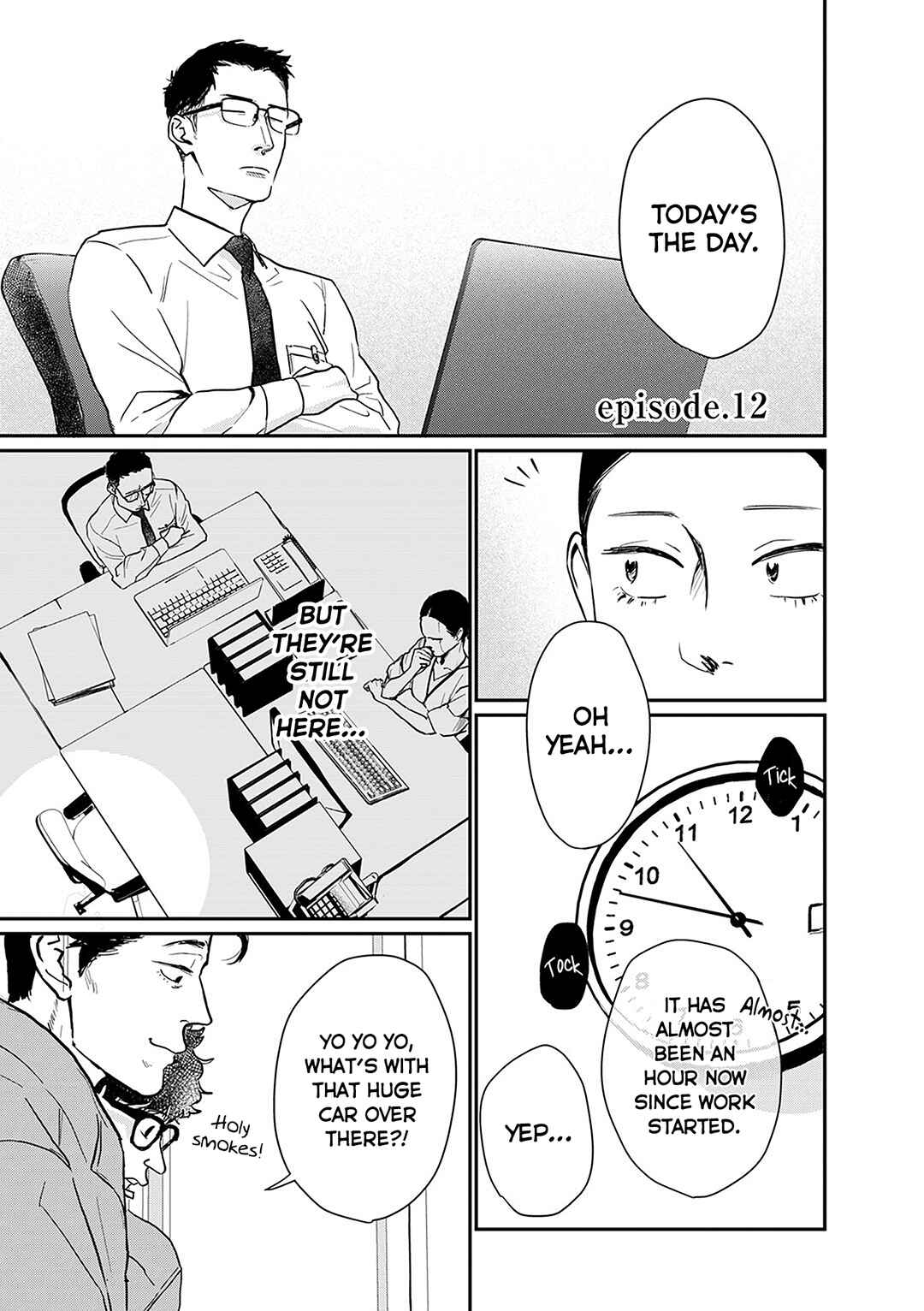 Page 1 Chapter 12 Me no Doku Sugiru Shokuba no Futari