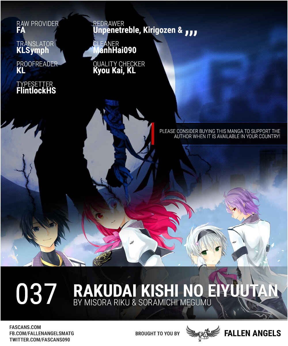 Page 1 Chapter 37 Rakudai Kishi no Eiyuutan