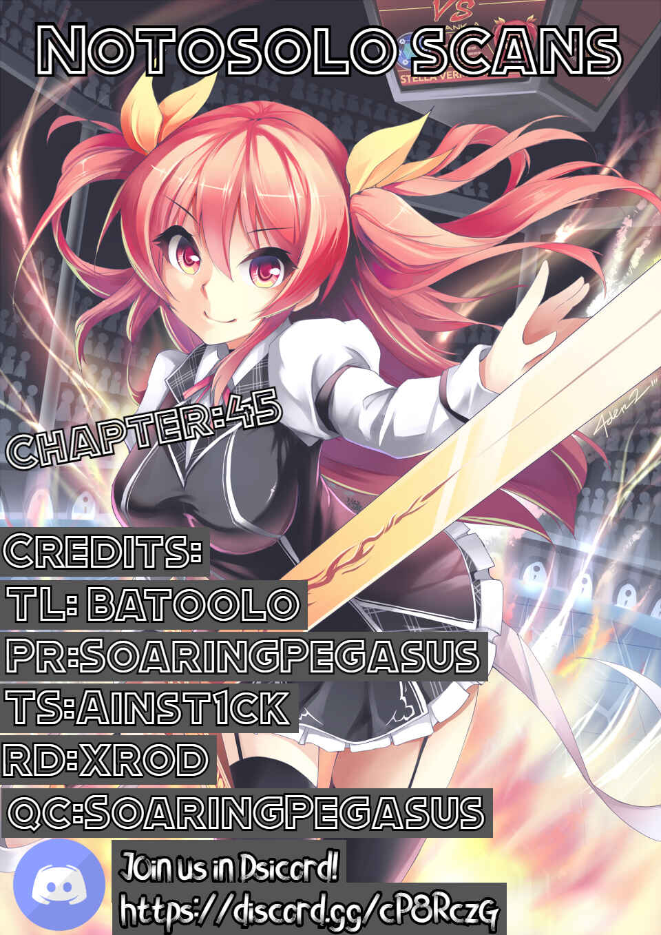 Page 1 Chapter 45 Rakudai Kishi no Eiyuutan