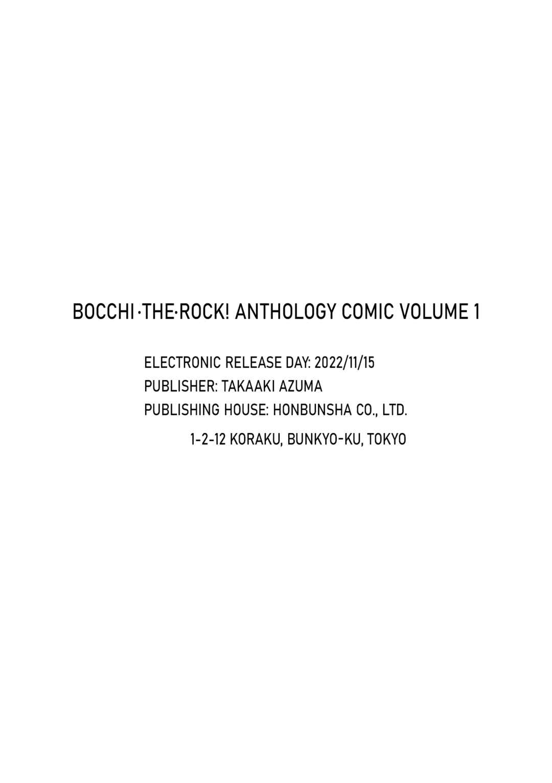 Page 3 Chapter 10.5 Bocchi The Rock! Anthology Comic