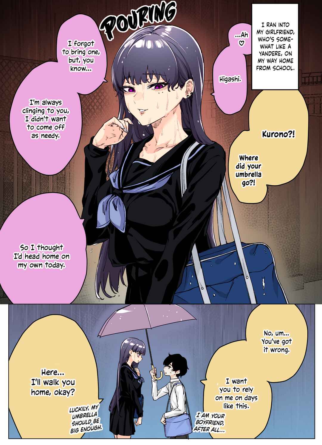 Page 1 Chapter 15 I Thought She Was a Yandere, but Apparently Shes Even Worse (Fan Colored)