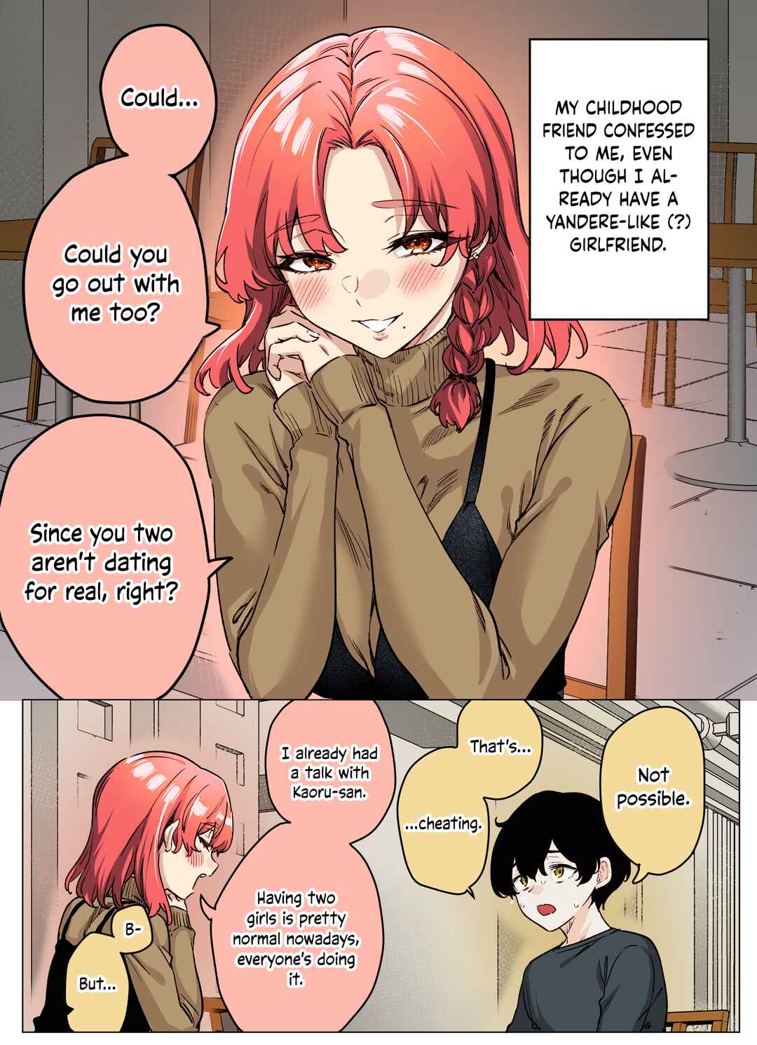 Page 1 Chapter 36 I Thought She Was a Yandere, but Apparently Shes Even Worse (Fan Colored)