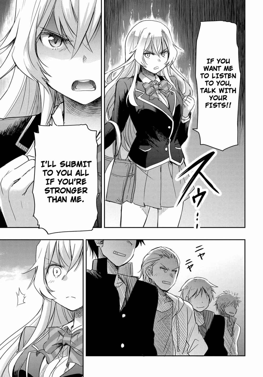 Page 12 Chapter 2 Watashi yori Tsuyoi Otoko to Kekkon shitai no - Seiso na Biji Seito Kaichou (Jitsu wa Moto Banchou) no Himitsu wo Shiru Inkya (Jitsu wa Kanojo wo Koeru Saikyou no Yankee)