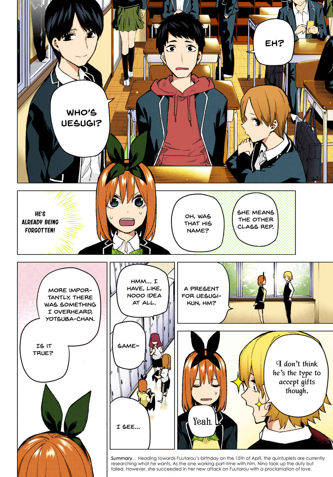 Page 2 Chapter 72 5Toubun no Hanayome (Fan Colored)