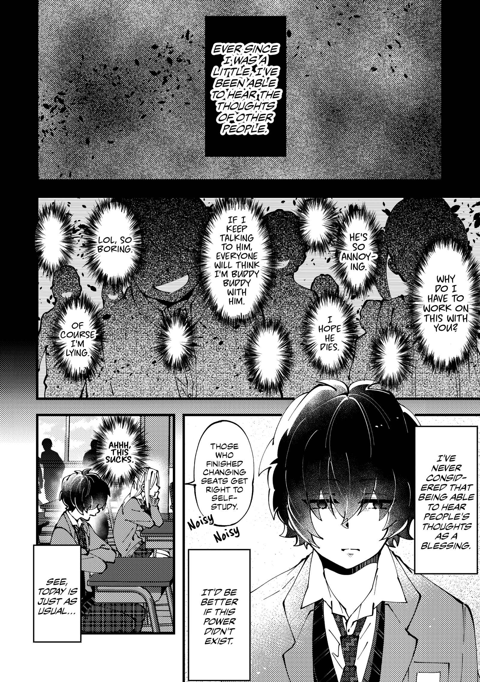 Page 1 Chapter 1 The (Inner Voice of the) Girl Next to Me Is Loud