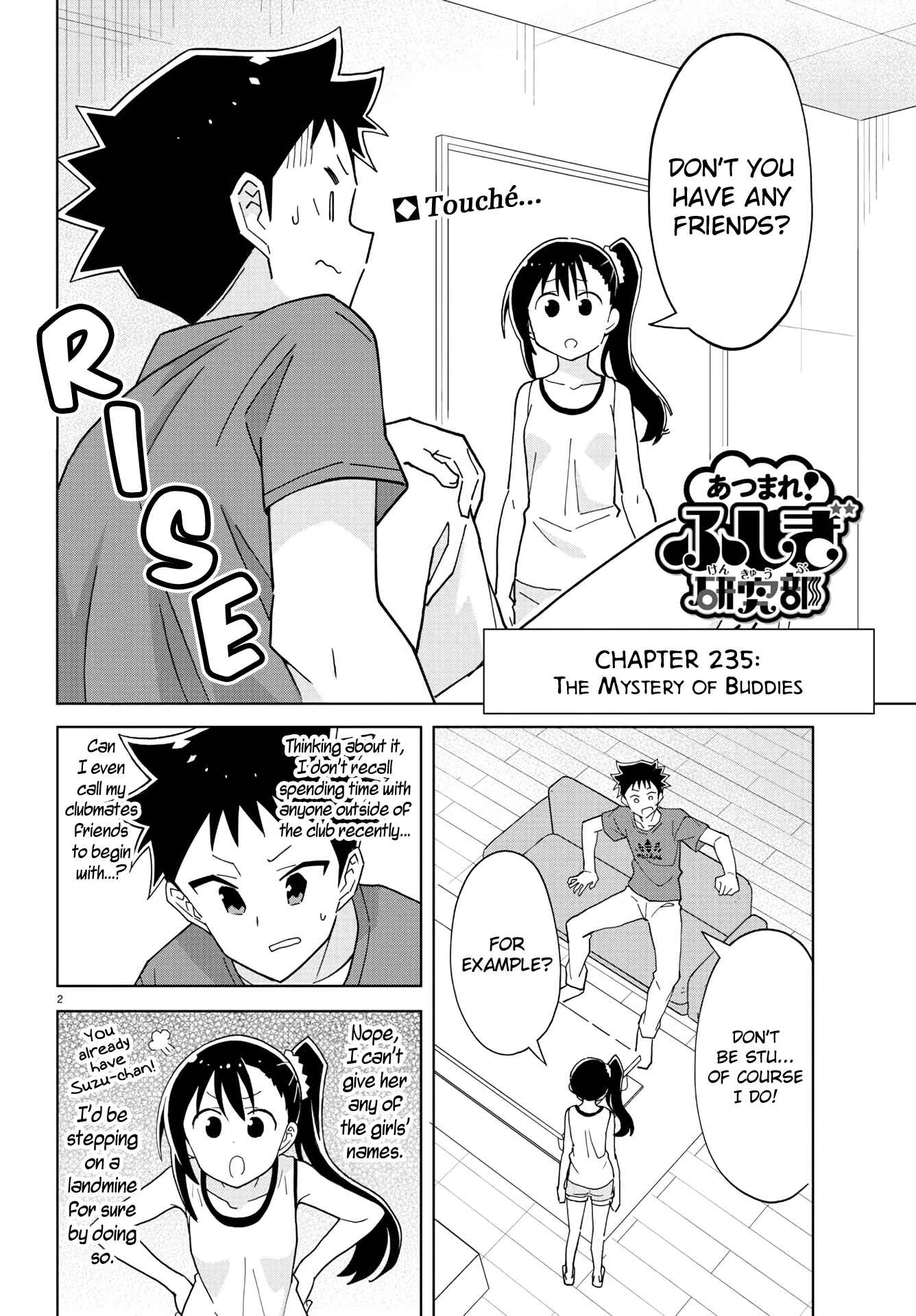 Page 2 Chapter 235 Atsumare! Fushigi Kenkyu-bu