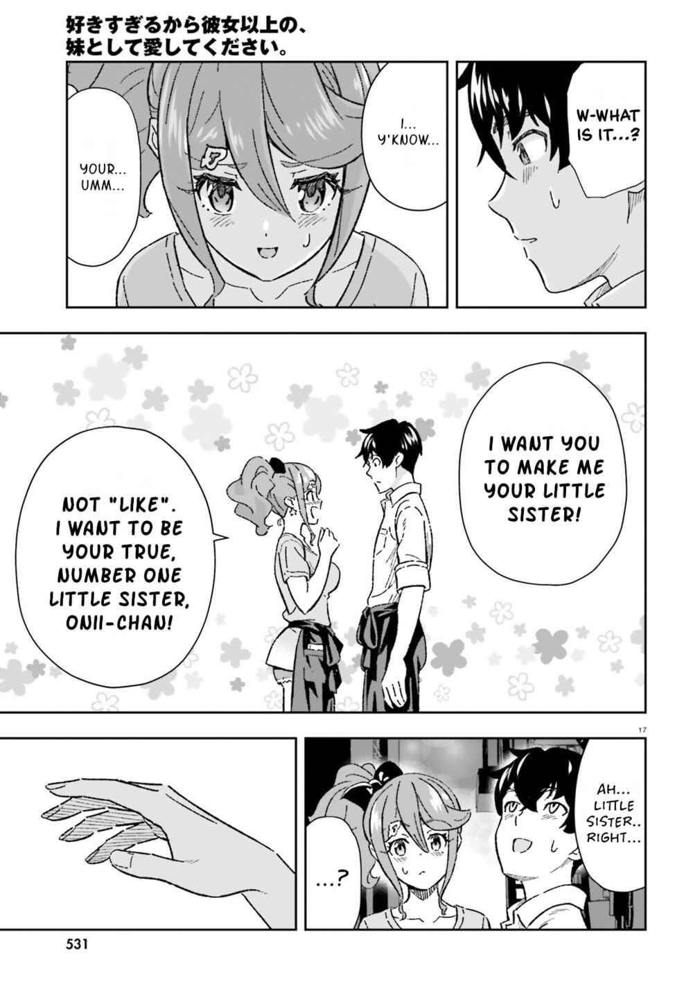 Page 17 Chapter 9 Suki Sugiru Kara Kanojo Ijou no, Imouto Toshite Aishite Kudasai