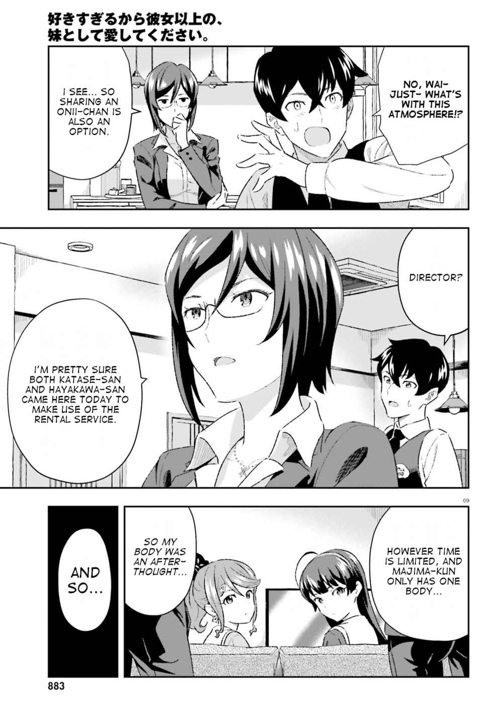 Page 9 Chapter 6 Suki Sugiru Kara Kanojo Ijou no, Imouto Toshite Aishite Kudasai