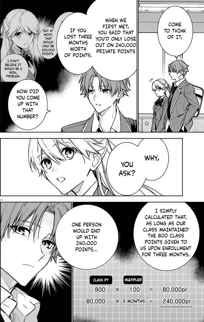 Page 20 Chapter 11 Youkoso Jitsuryoku Shijou Shugi no Kyoushitsu e: 2-nensei-hen