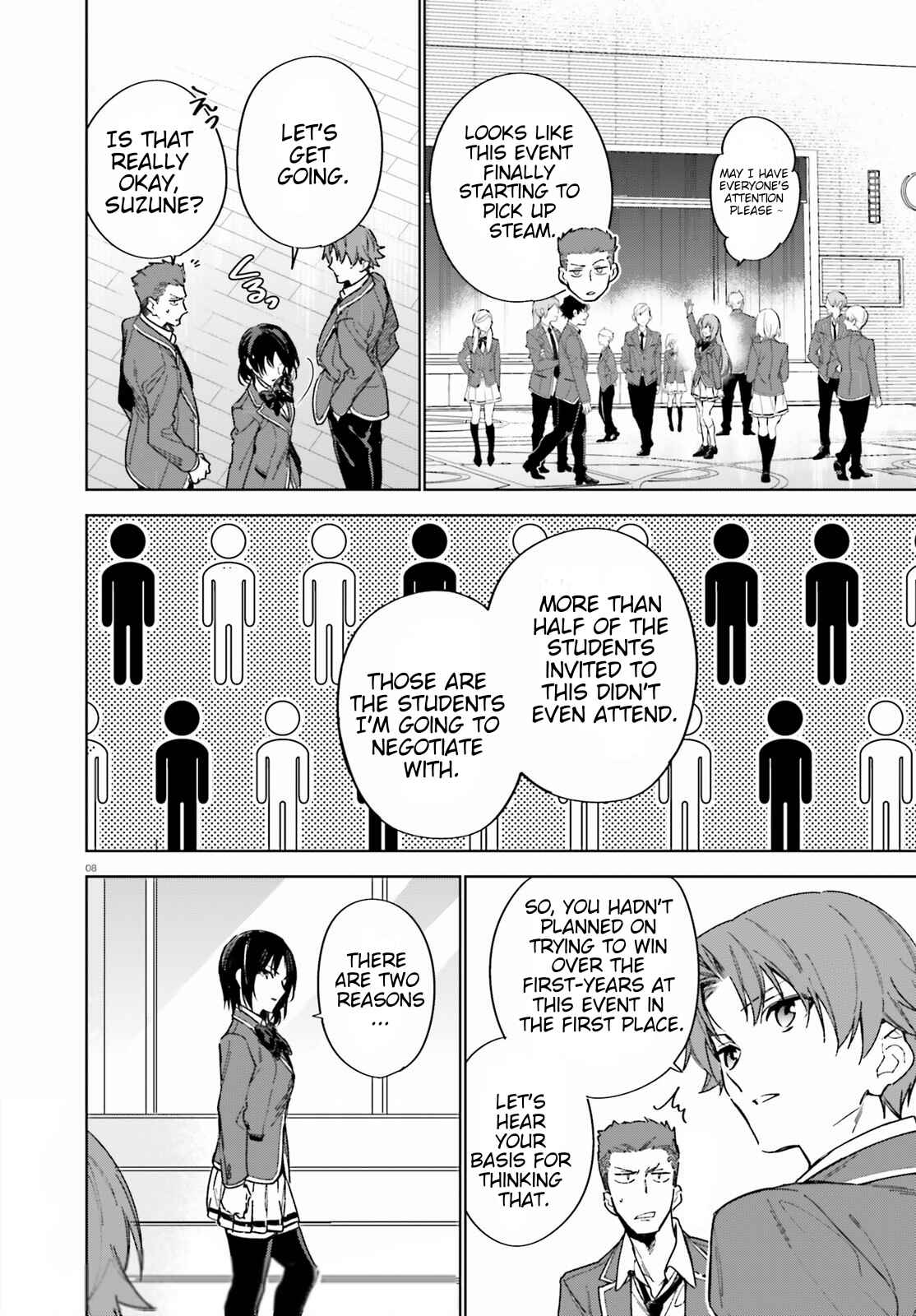 Page 8 Chapter 2 Youkoso Jitsuryoku Shijou Shugi no Kyoushitsu e: 2-nensei-hen