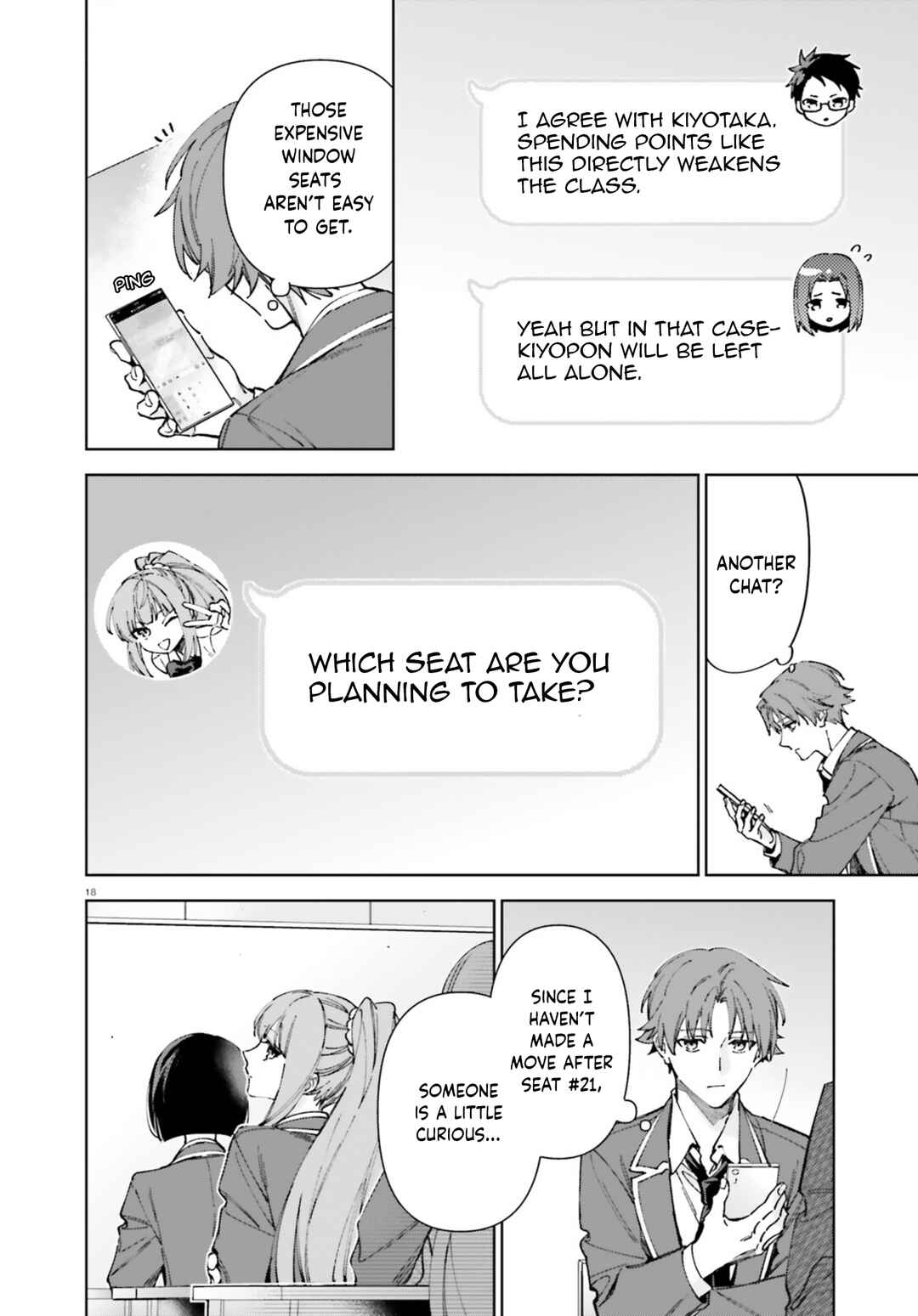 Page 18 Chapter 19.70 Youkoso Jitsuryoku Shijou Shugi no Kyoushitsu e: 2-nensei-hen