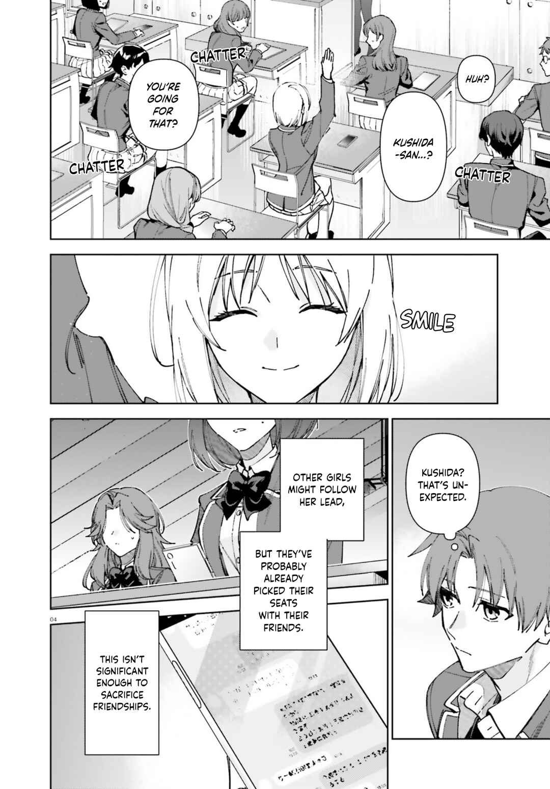 Page 4 Chapter 19.70 Youkoso Jitsuryoku Shijou Shugi no Kyoushitsu e: 2-nensei-hen