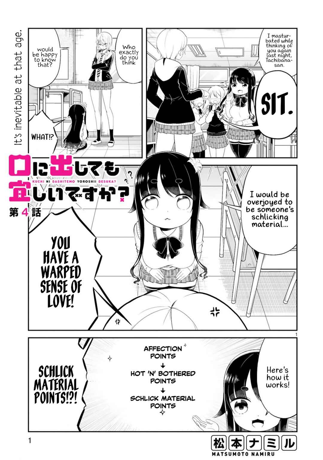 Page 1 Chapter 4 Kuchi ni Dashitemo Yoroshii Desuka?