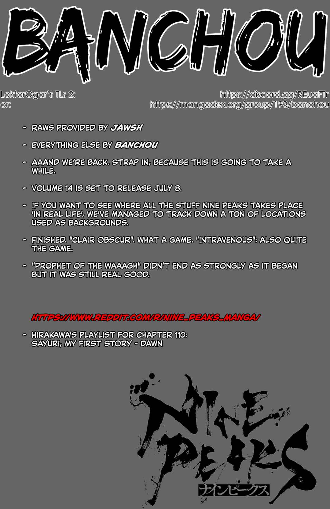Page 1 Chapter 110 Nine Peaks