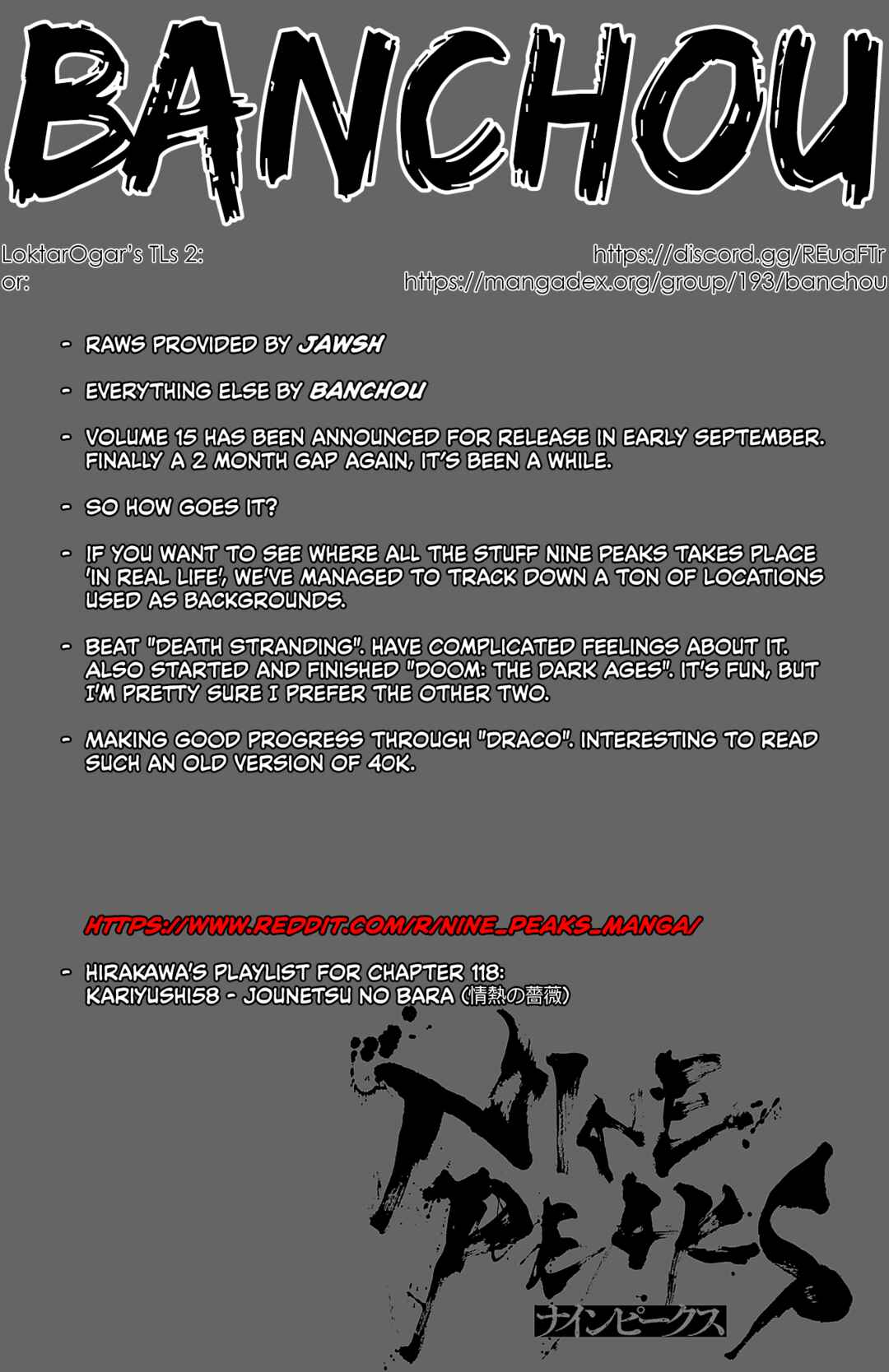 Page 1 Chapter 118 Nine Peaks