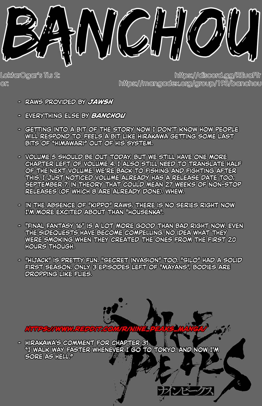 Page 1 Chapter 31 Nine Peaks