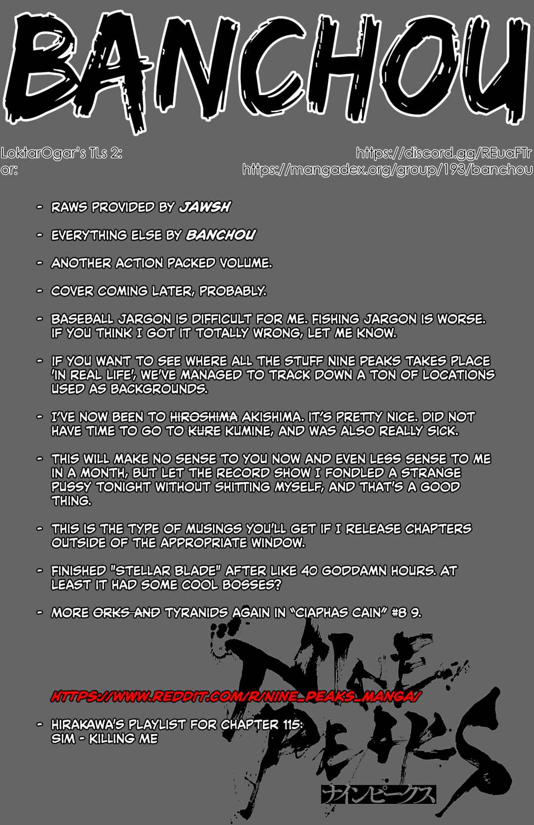 Page 1 Chapter 115 Nine Peaks