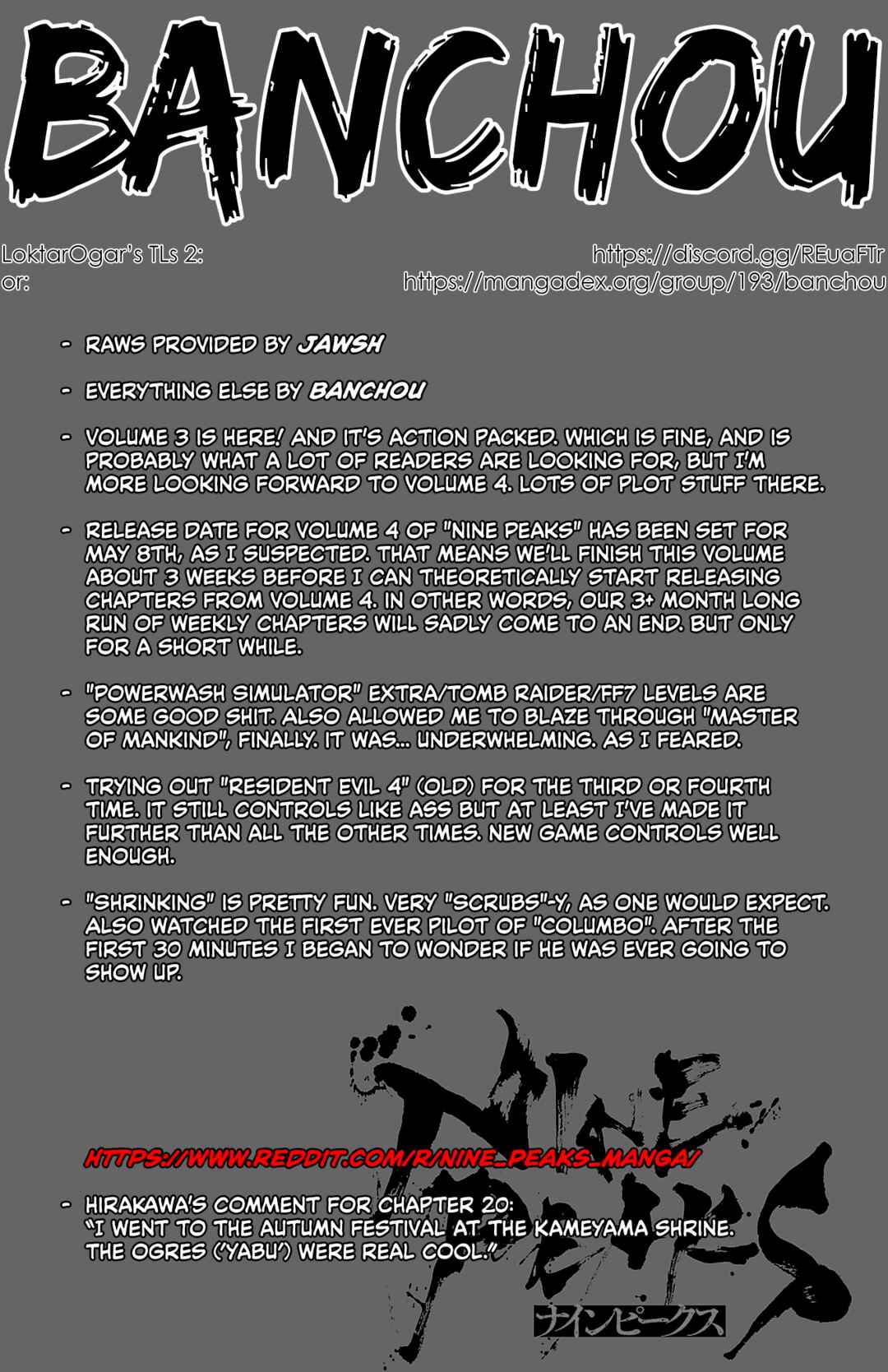 Page 1 Chapter 20 Nine Peaks
