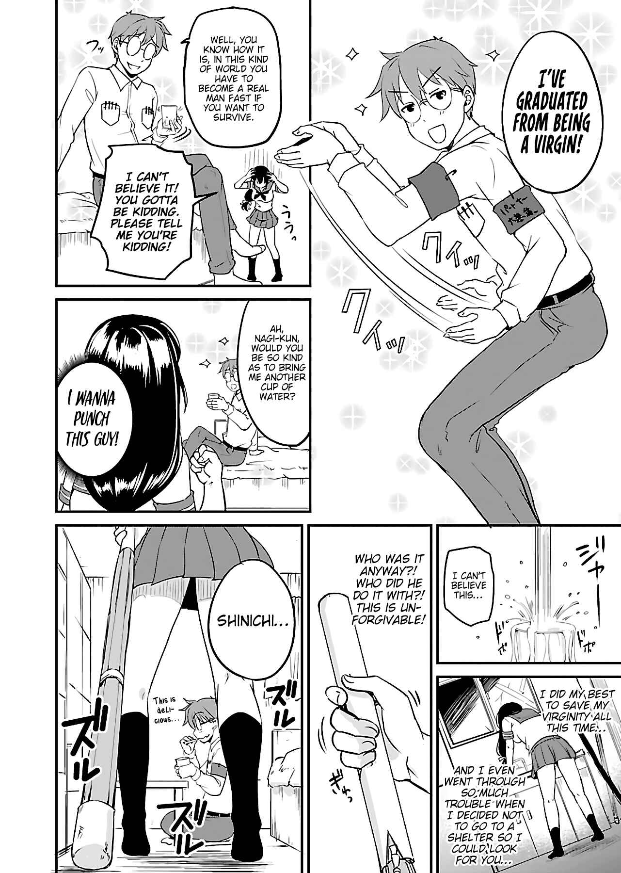 Page 9 Chapter 2 Zombie Darake no Kono Sekai de wa Sex Shinai to Ikinokorenai