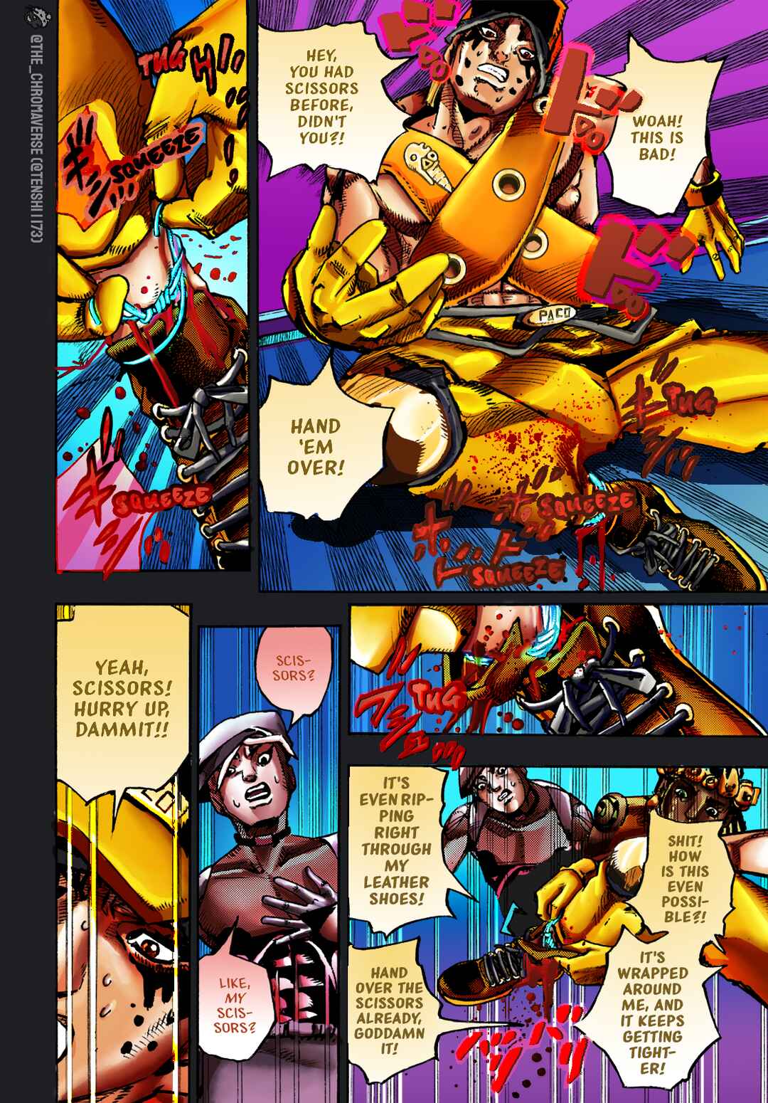 Page 4 Chapter 4 JoJos Bizarre Adventure Part 9 - The JOJOLands (Fan-Colored)