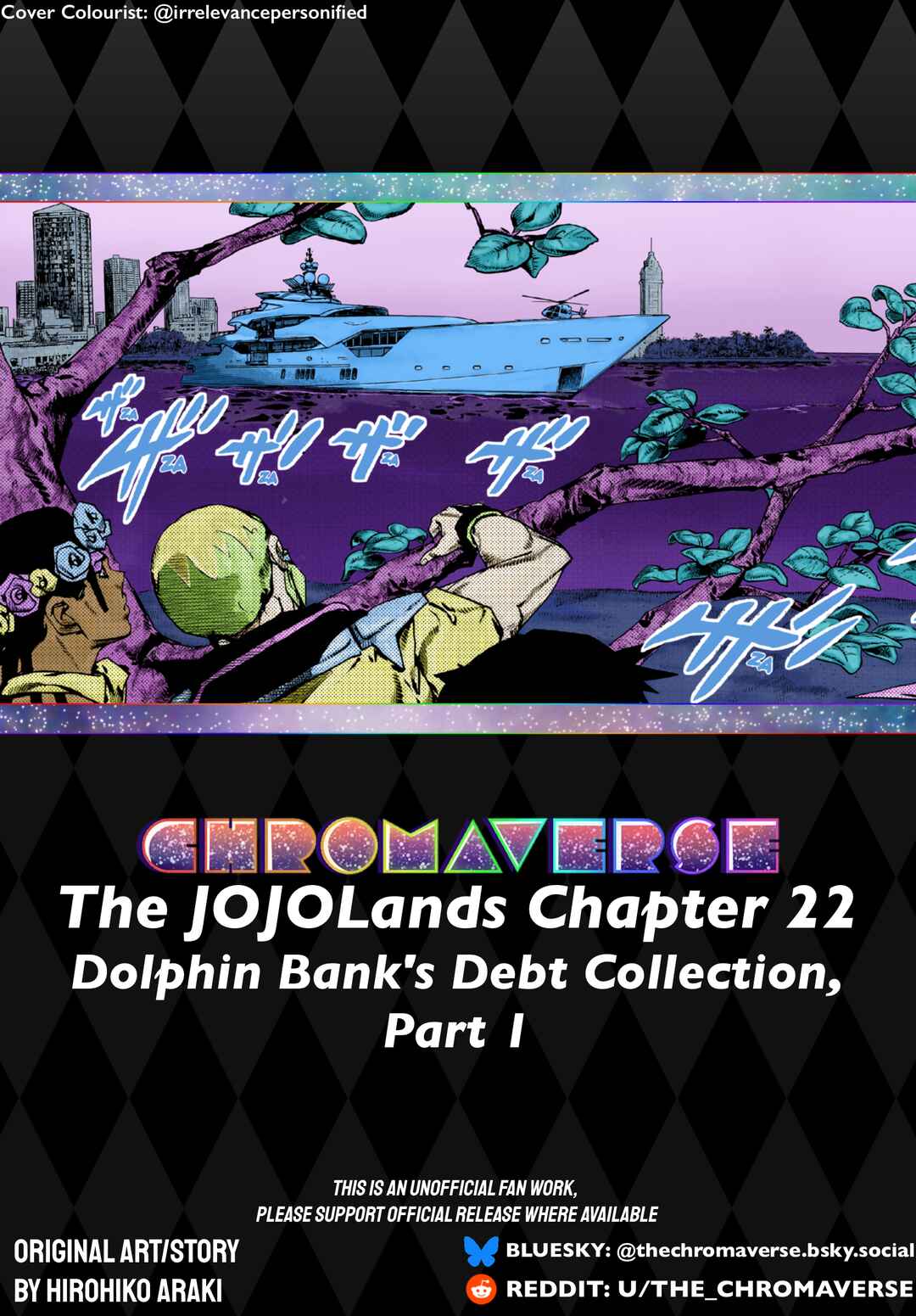 Page 1 Chapter 22 JoJos Bizarre Adventure Part 9 - The JOJOLands (Fan-Colored)