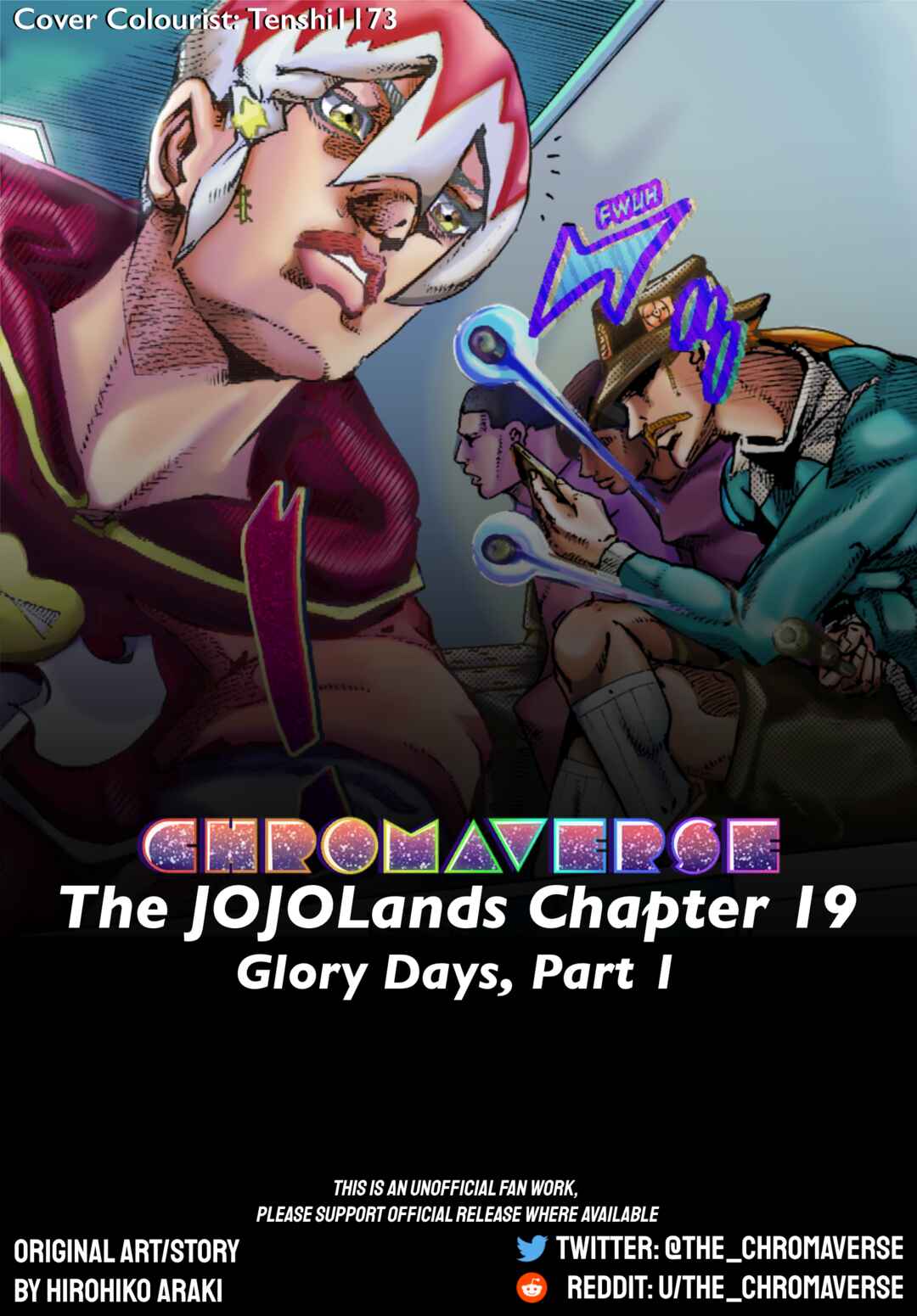 Page 1 Chapter 19 JoJos Bizarre Adventure Part 9 - The JOJOLands (Fan-Colored)