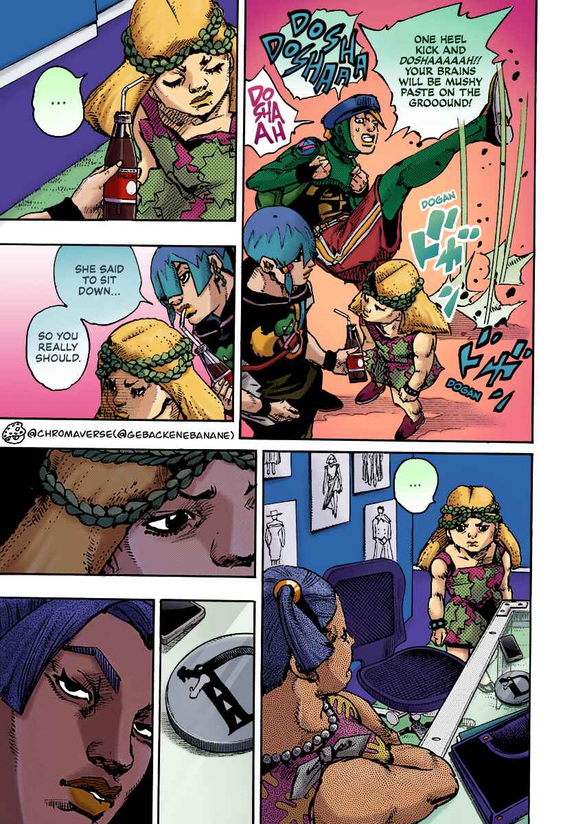Page 12 Chapter 21 JoJos Bizarre Adventure Part 9 - The JOJOLands (Fan-Colored)