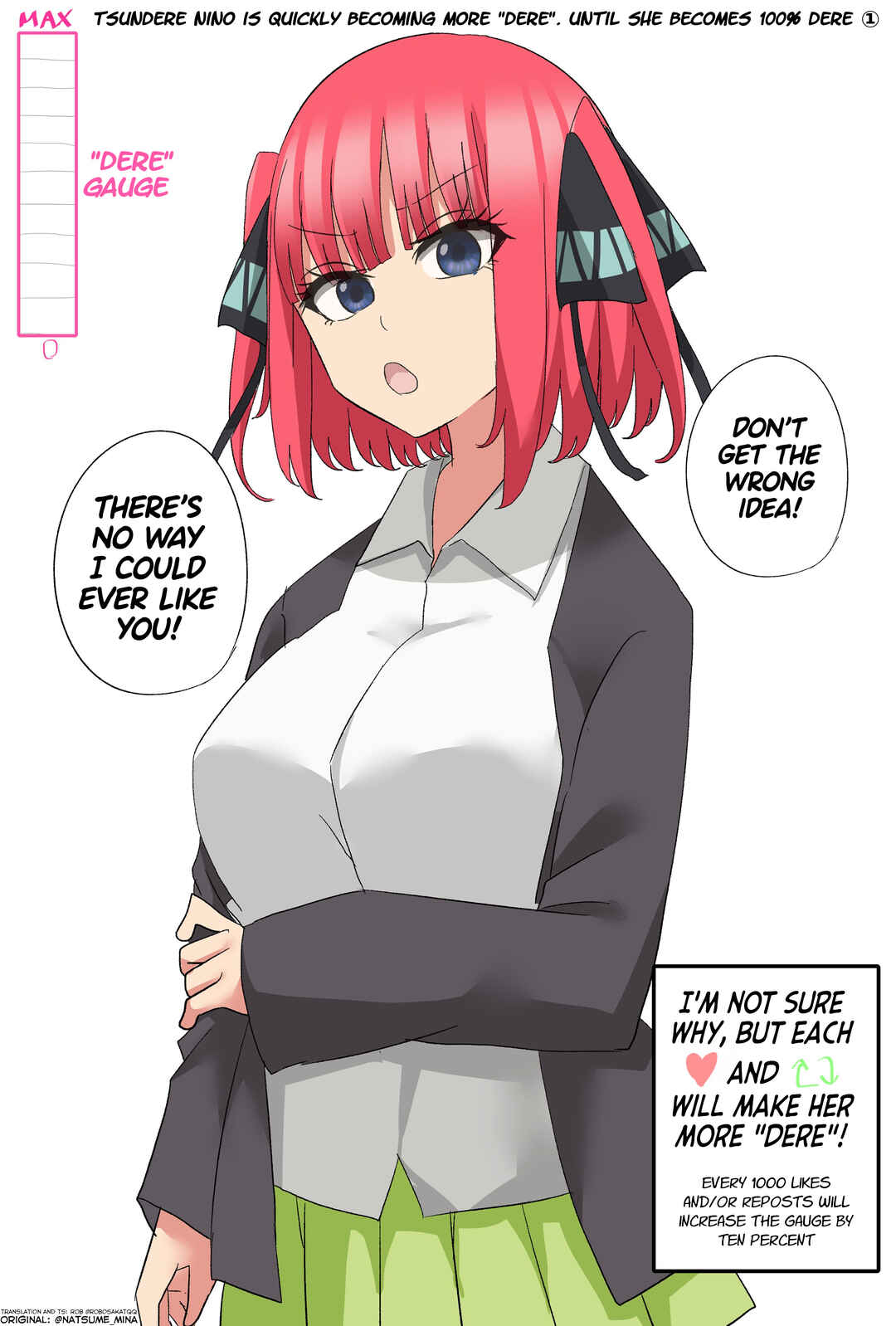 Page 1 Chapter 1 5Toubun no Hanayome - Tsundere Nino rapidly becomes more and more Dere through likes and reposts (Doujinshi)