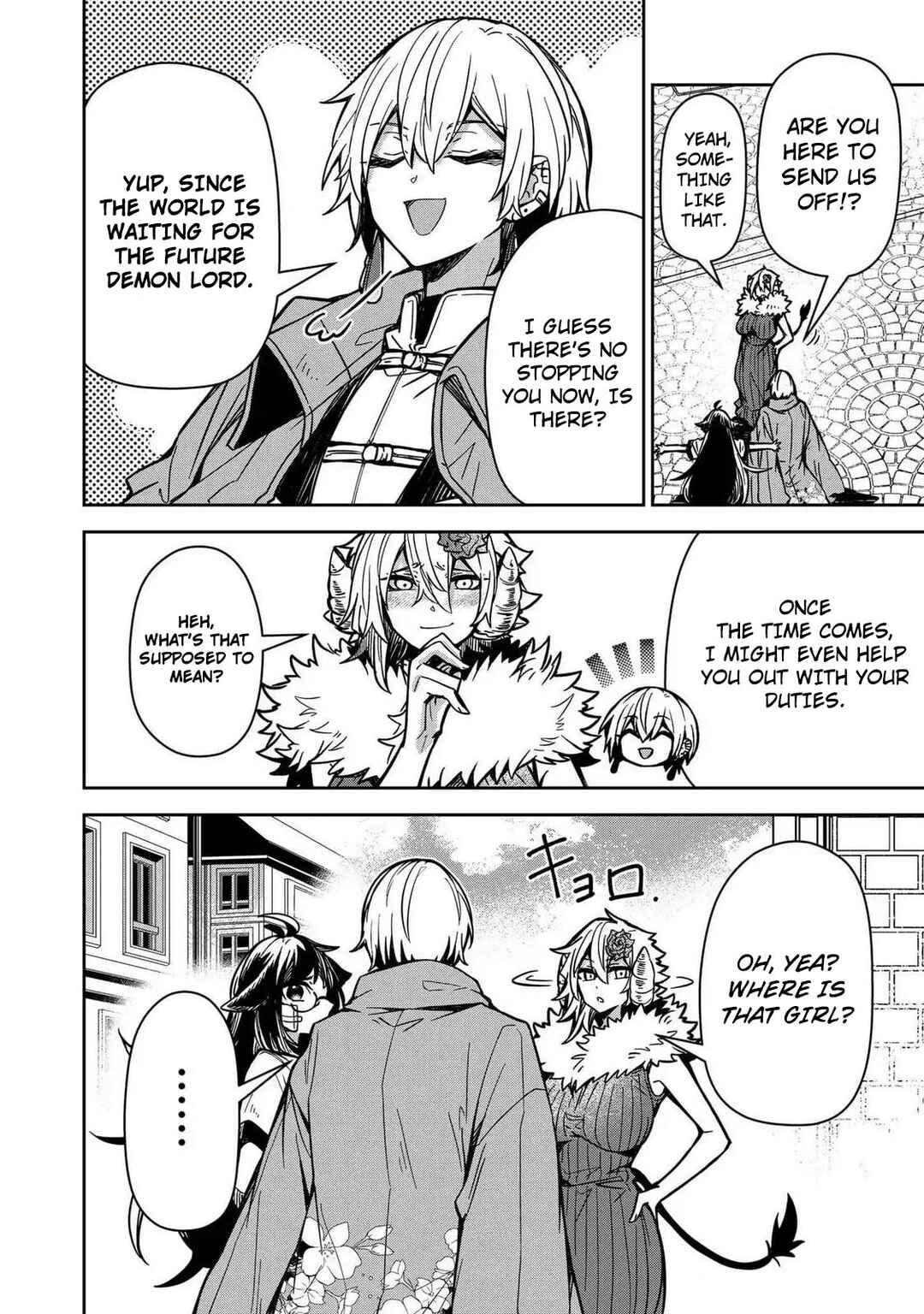 Page 8 Chapter 9 Goinkyo Maou-sama no Kaerizaki ~Totsujo Wakagaetta Sensendai Maou-sama wa Choppiri H na Nazo Bujutsu de Josondanpi no Sekai wo Heiteisuru~