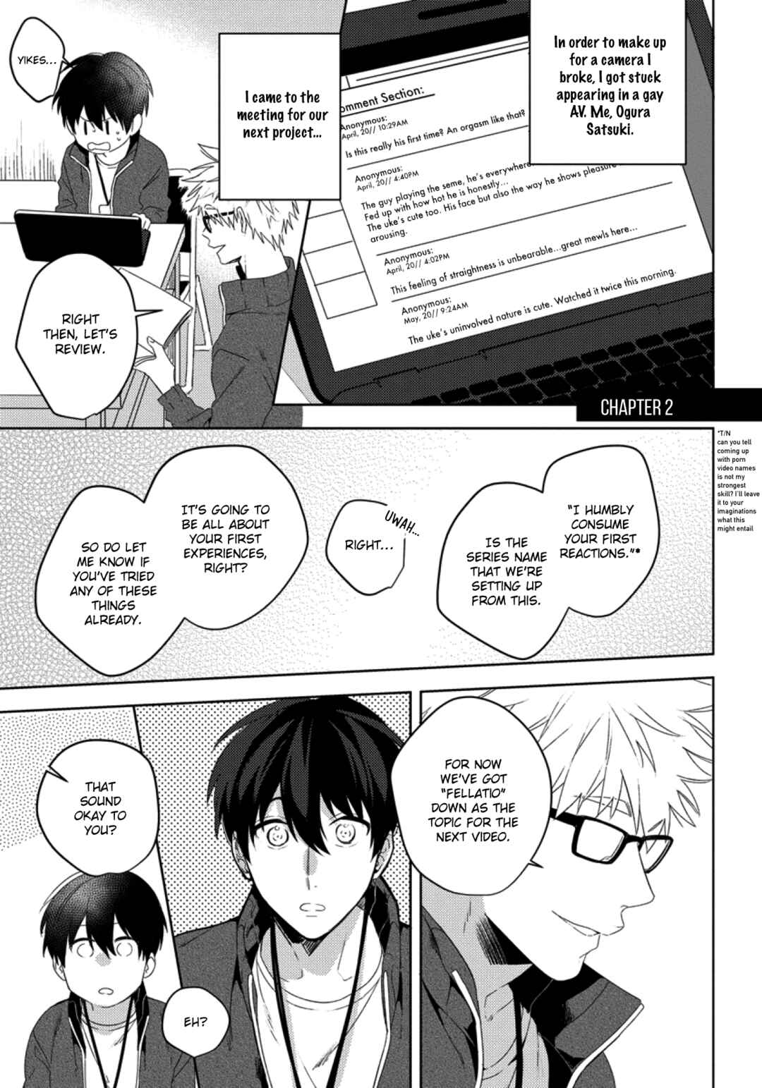 Page 1 Chapter 2 Hajimete Dakedo Camera no Maede