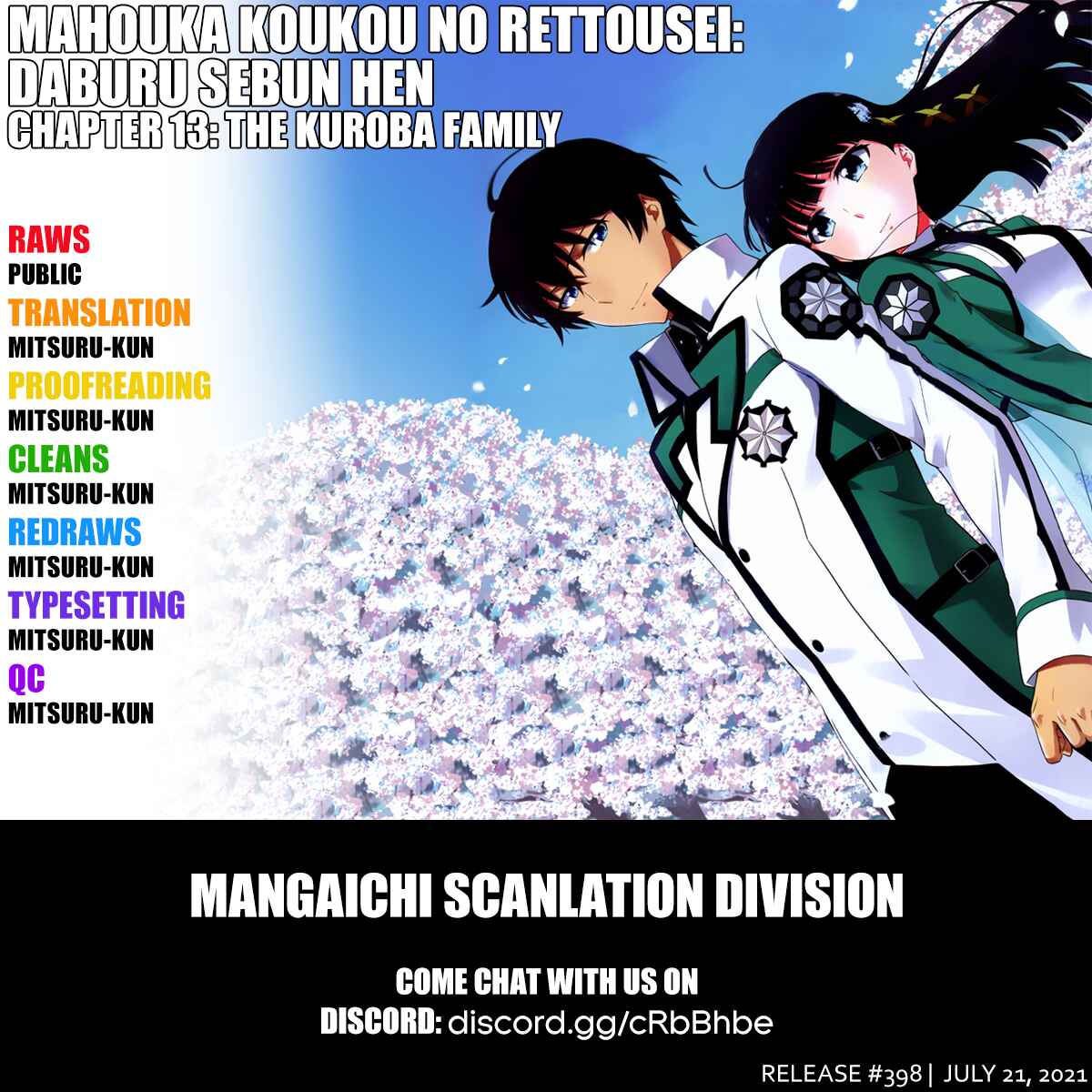 Page 1 Chapter 13 Mahouka Koukou no Rettousei - Double Seven-hen