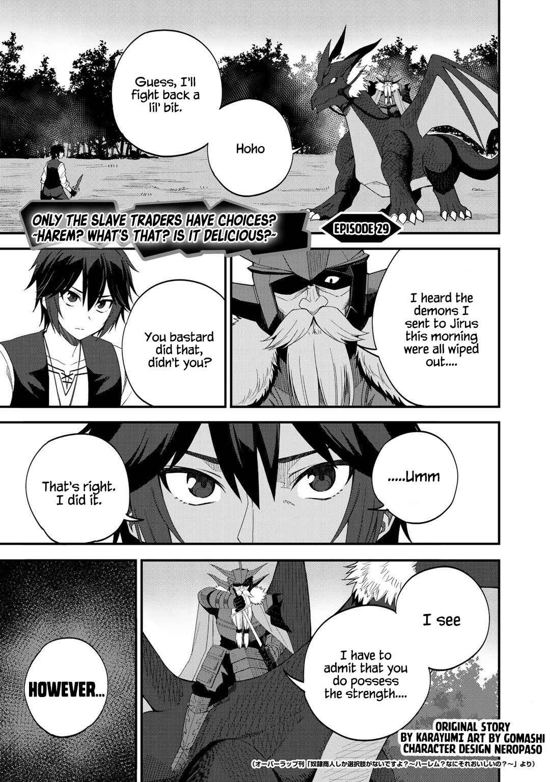 Page 1 Chapter 29 Is the Only Option a Slave Merchant?: Harem? What is that, is It Tasty?