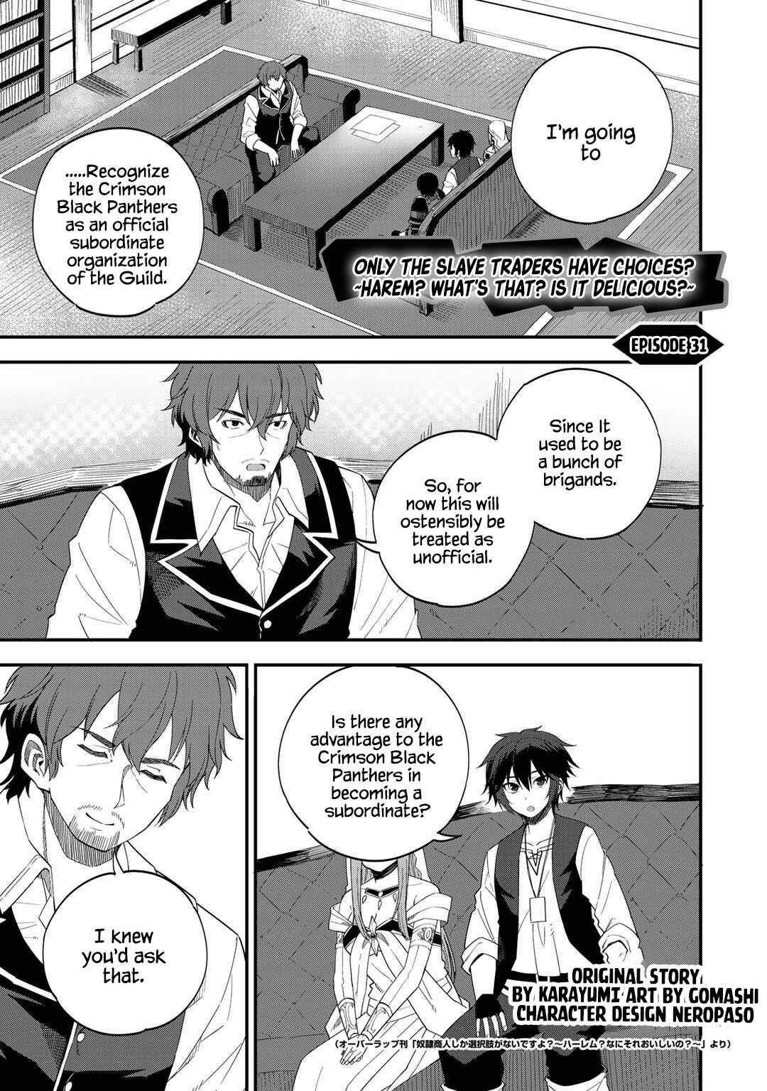 Page 1 Chapter 31 Is the Only Option a Slave Merchant?: Harem? What is that, is It Tasty?