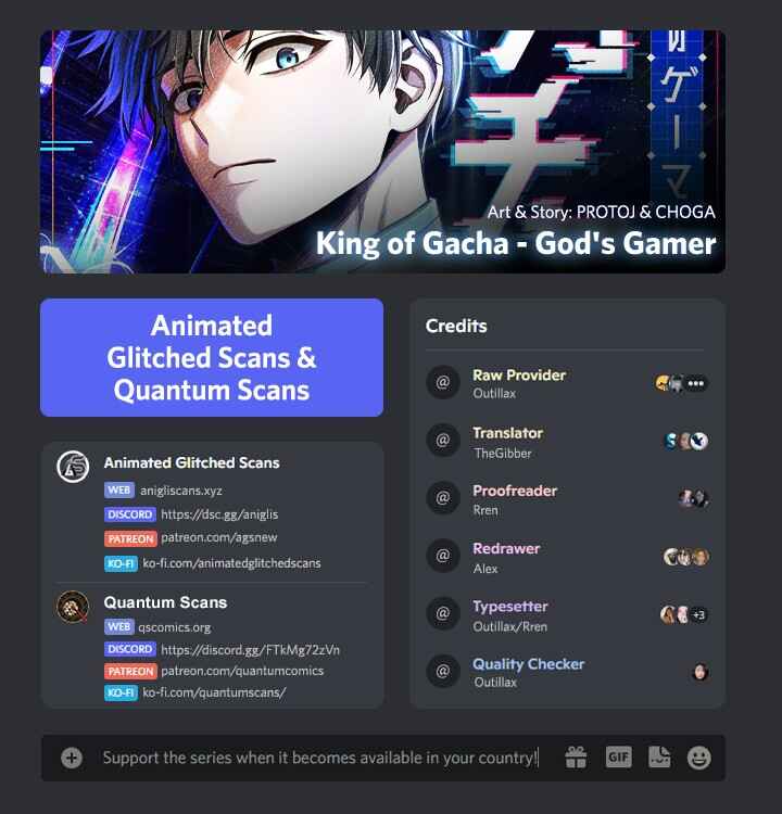 Page 1 Chapter 4 King of Gacha ~God’s Gamer~