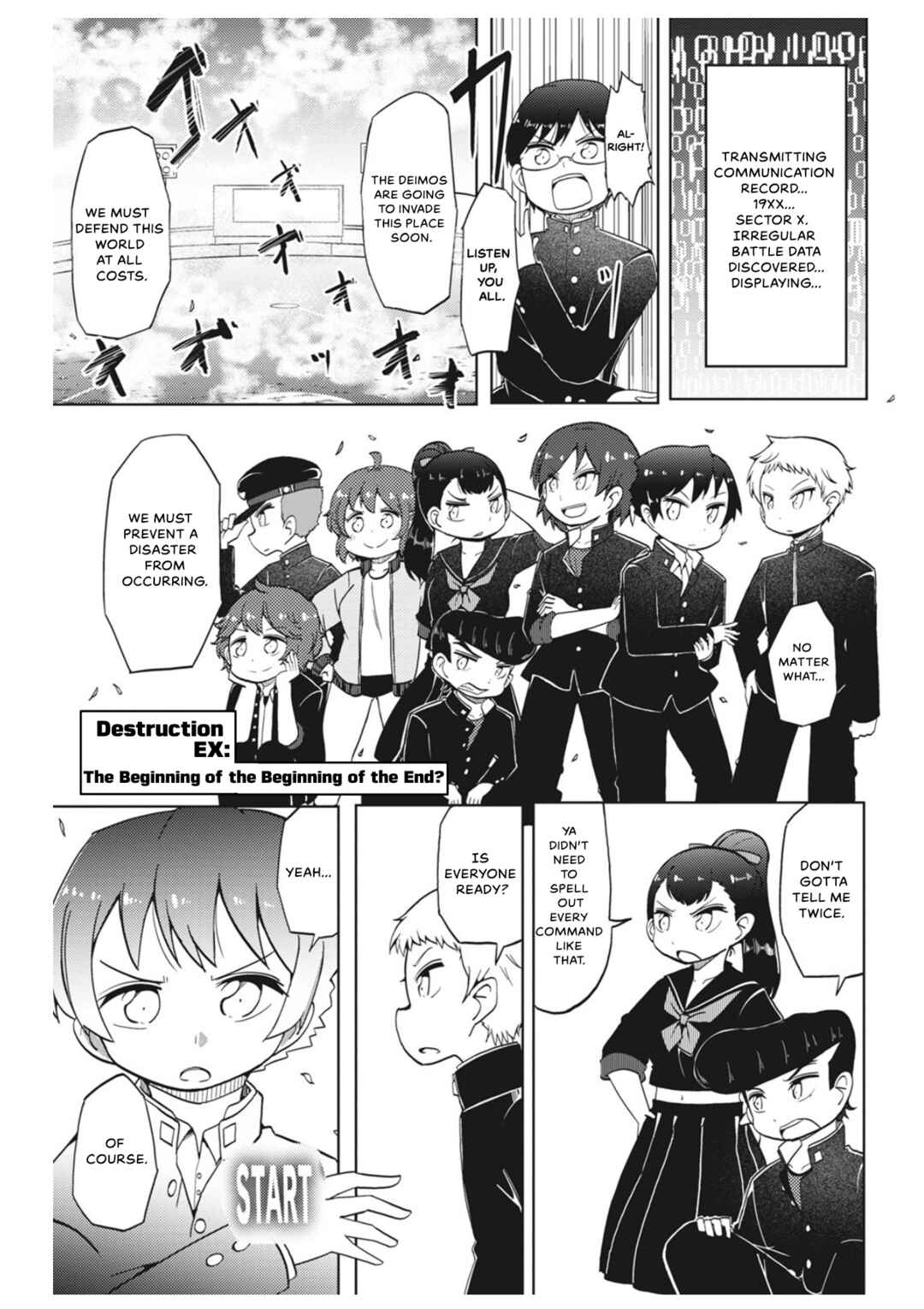 Page 1 Chapter 10.5 Yonkoma 13 Kihei Bouei-ken!! ~Kochira Sector X~