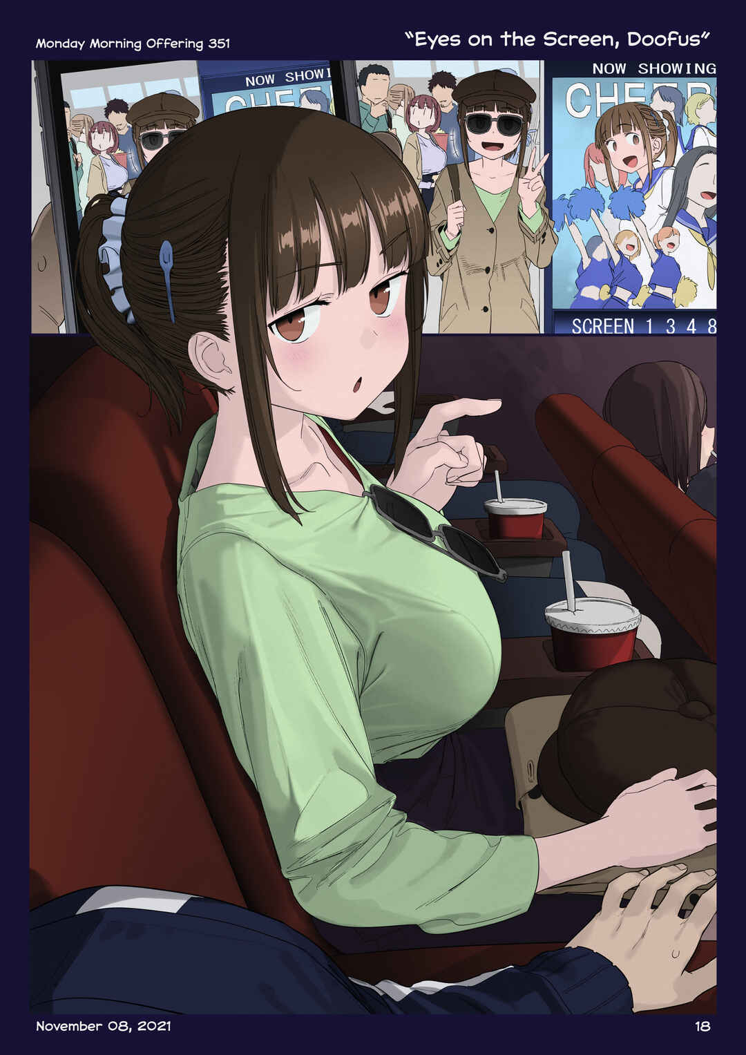 Page 17 Chapter 40 Getsuyoubi no Tawawa (Twitter Webcomic) (Fan Colored)