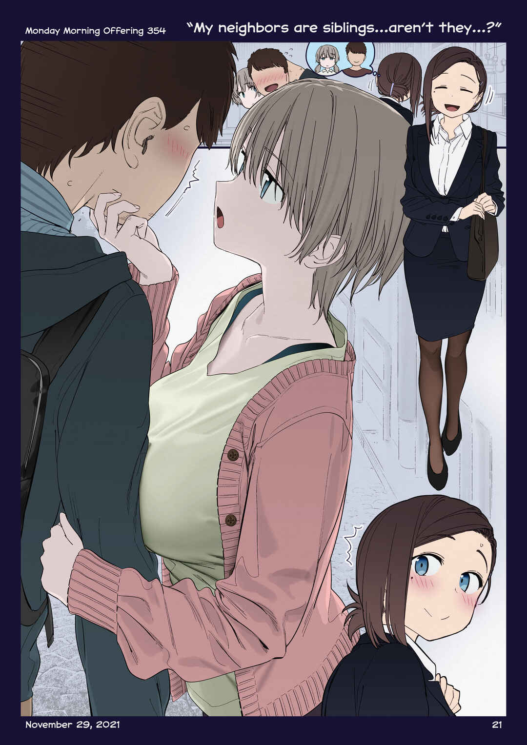 Page 20 Chapter 40 Getsuyoubi no Tawawa (Twitter Webcomic) (Fan Colored)