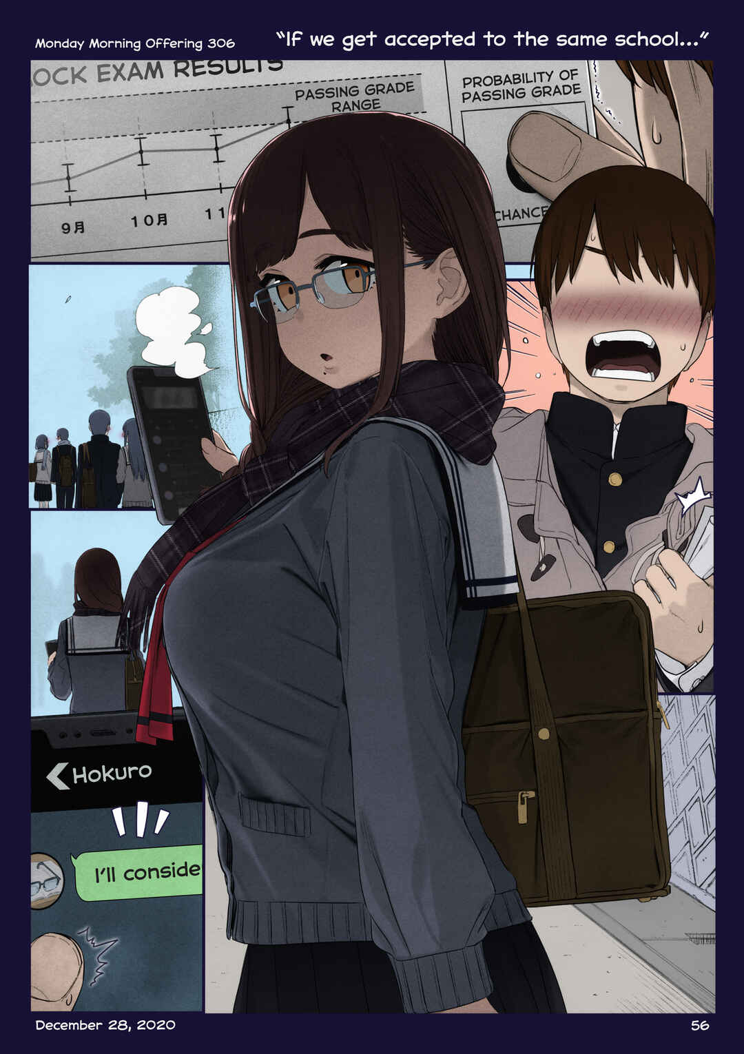 Page 56 Chapter 36 Getsuyoubi no Tawawa (Twitter Webcomic) (Fan Colored)