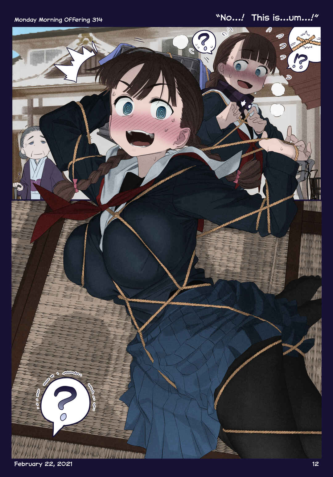 Page 12 Chapter 38 Getsuyoubi no Tawawa (Twitter Webcomic) (Fan Colored)