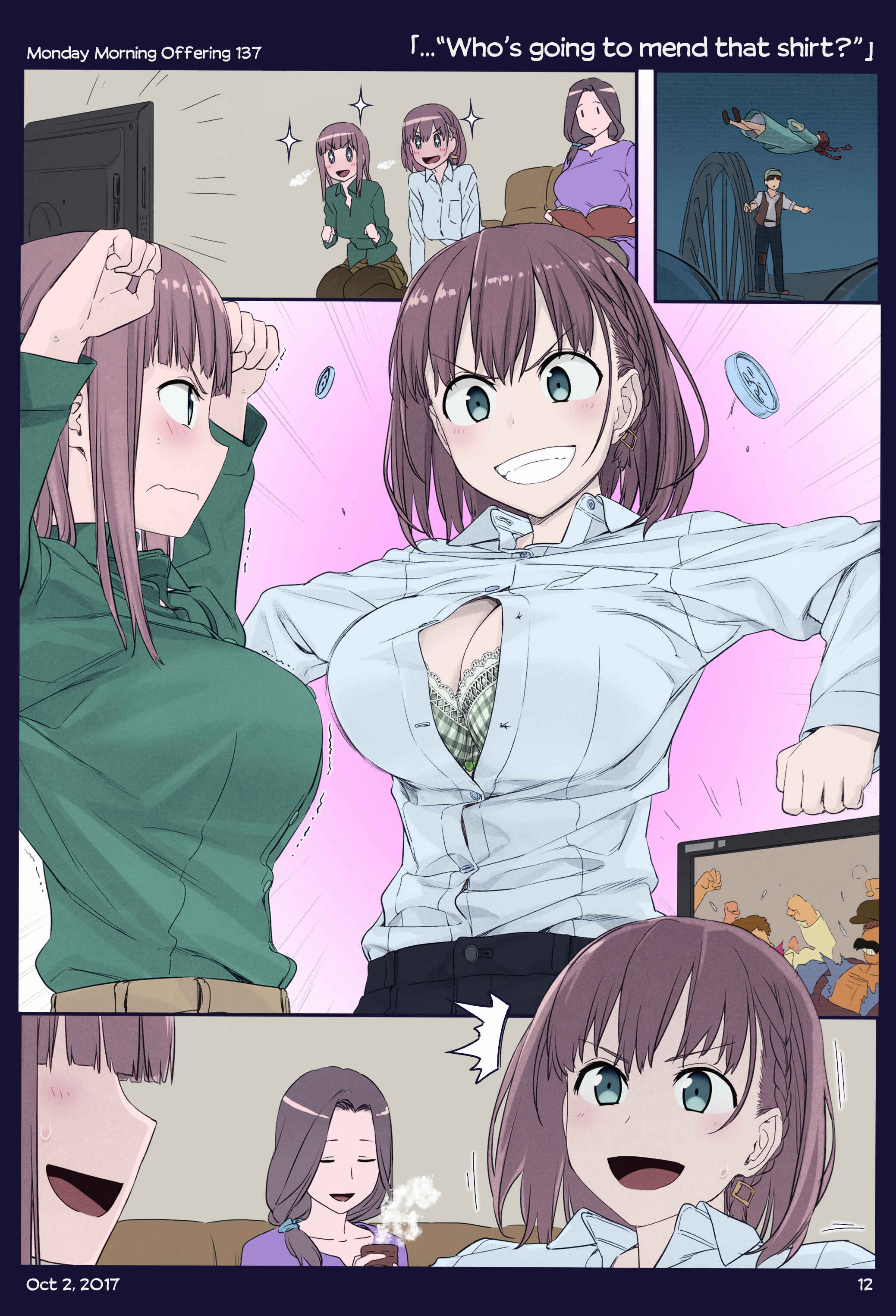 Page 11 Chapter 15 Getsuyoubi no Tawawa (Twitter Webcomic) (Fan Colored)