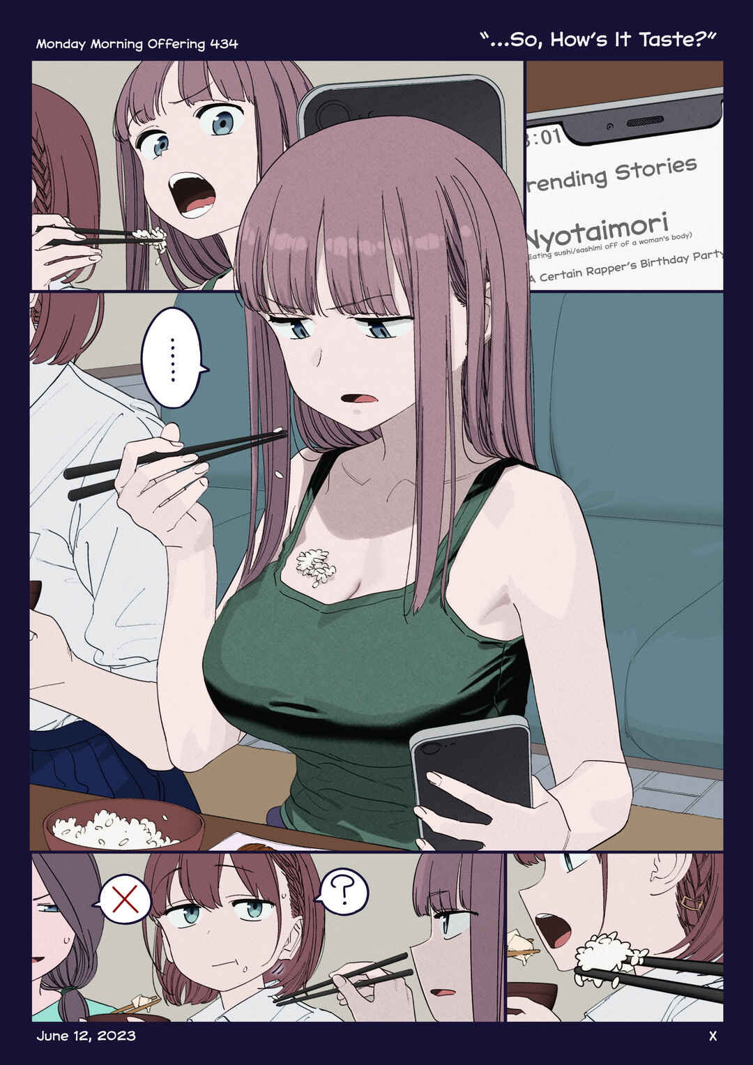 Page 27 Chapter 48 Getsuyoubi no Tawawa (Twitter Webcomic) (Fan Colored)