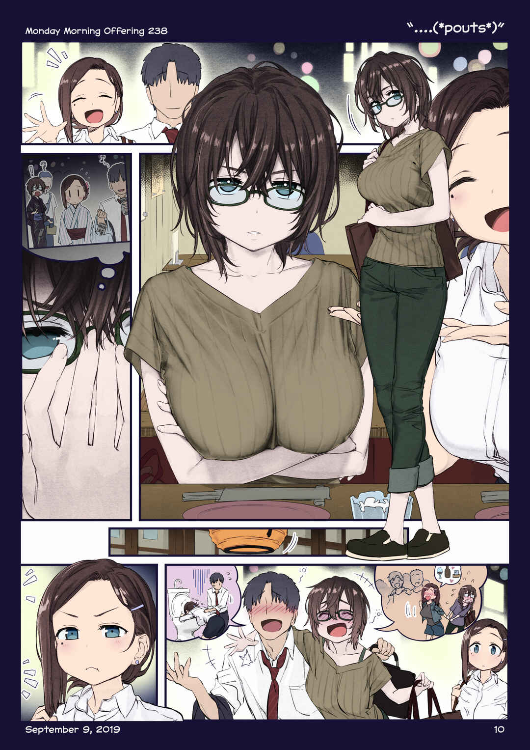 Page 9 Chapter 28 Getsuyoubi no Tawawa (Twitter Webcomic) (Fan Colored)