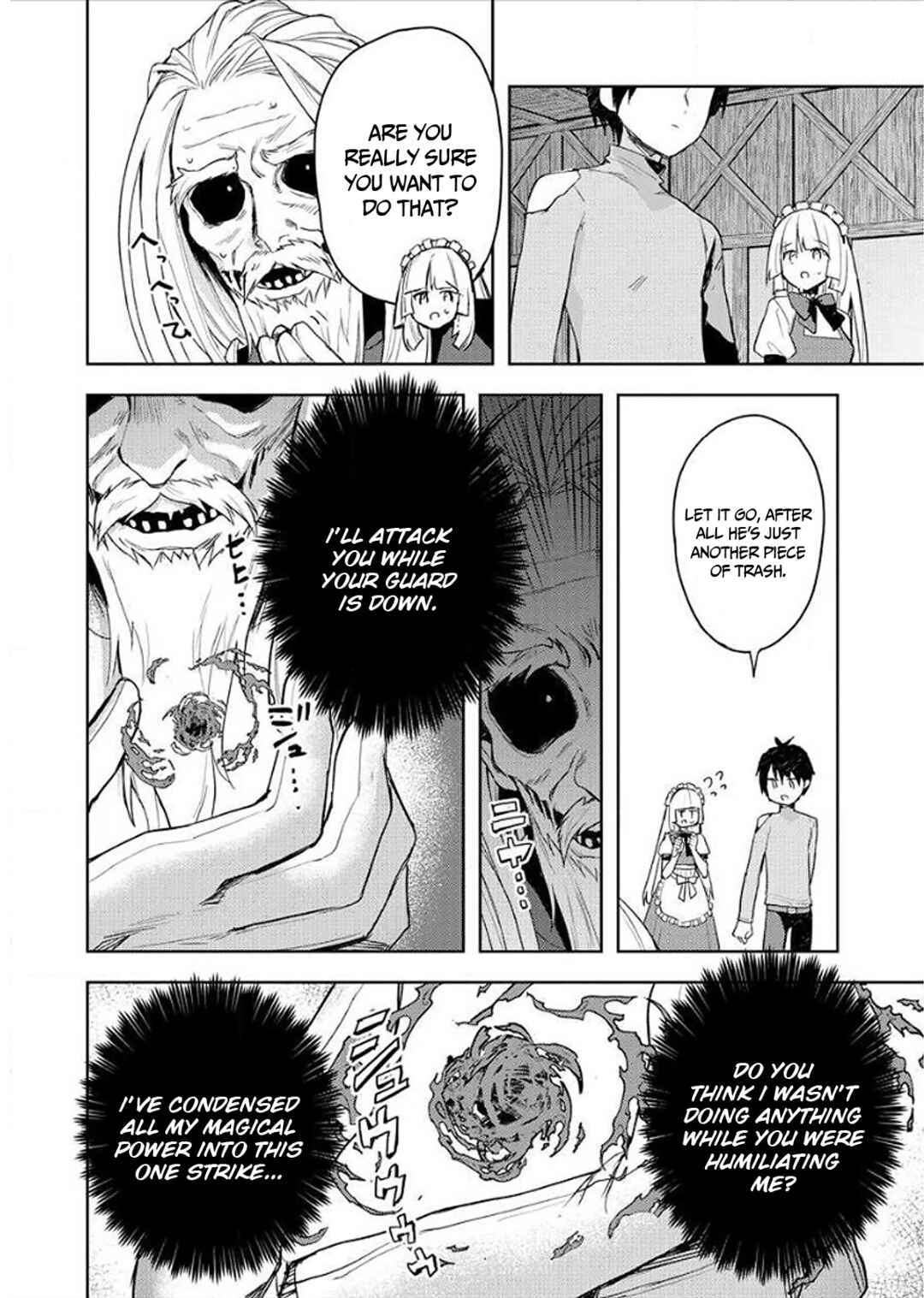 Page 12 Chapter 8 Shitennou Sai Jakudatta Ore. Tensei Shitanode Heionna Seikatsu wo Nozomu